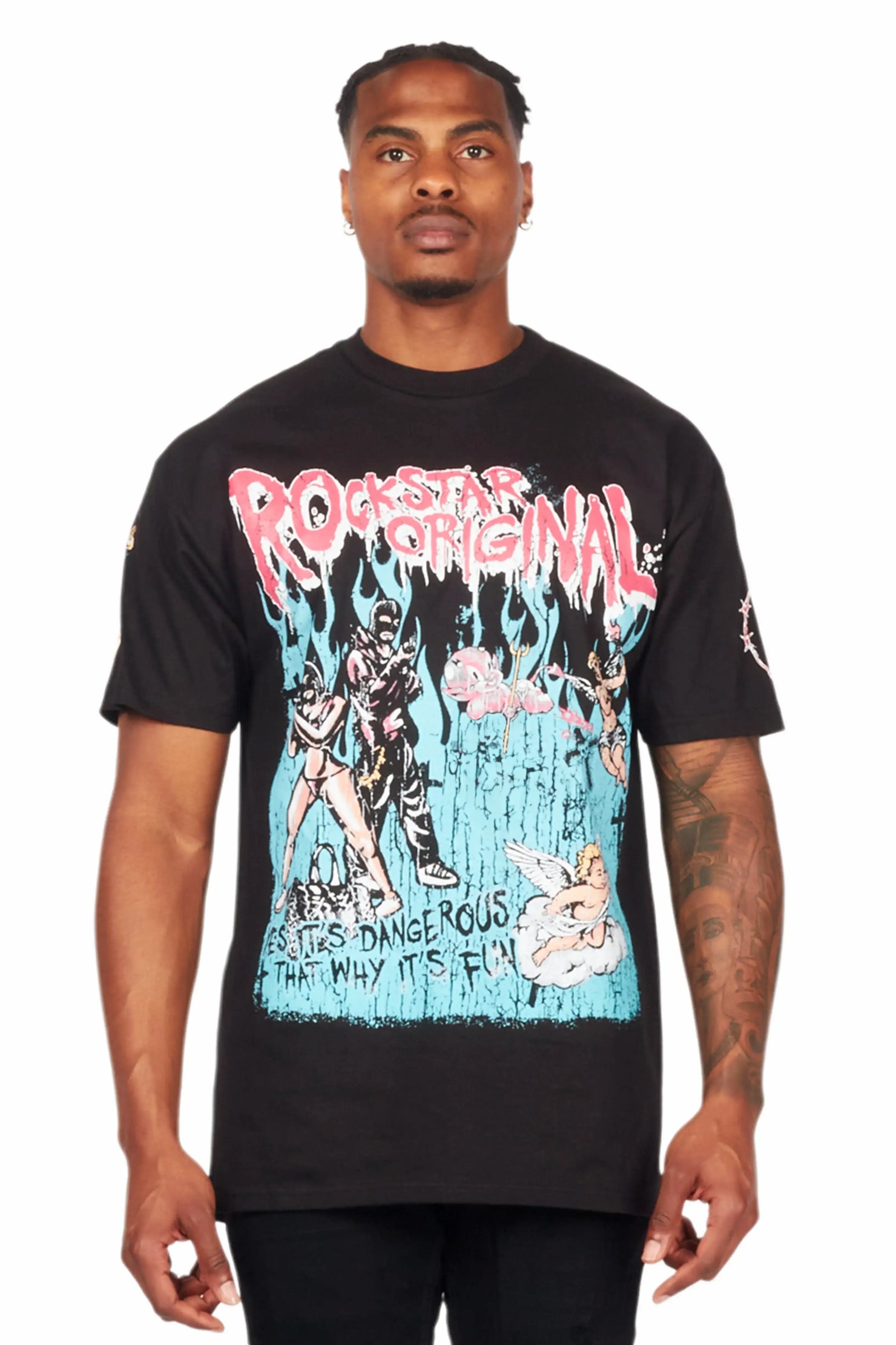 Little Lord Black Graphic T-Shirt