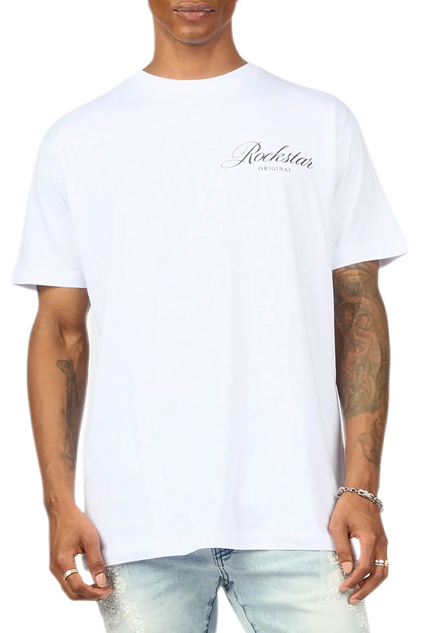 Domaric White Oversized Graphic T-Shirt