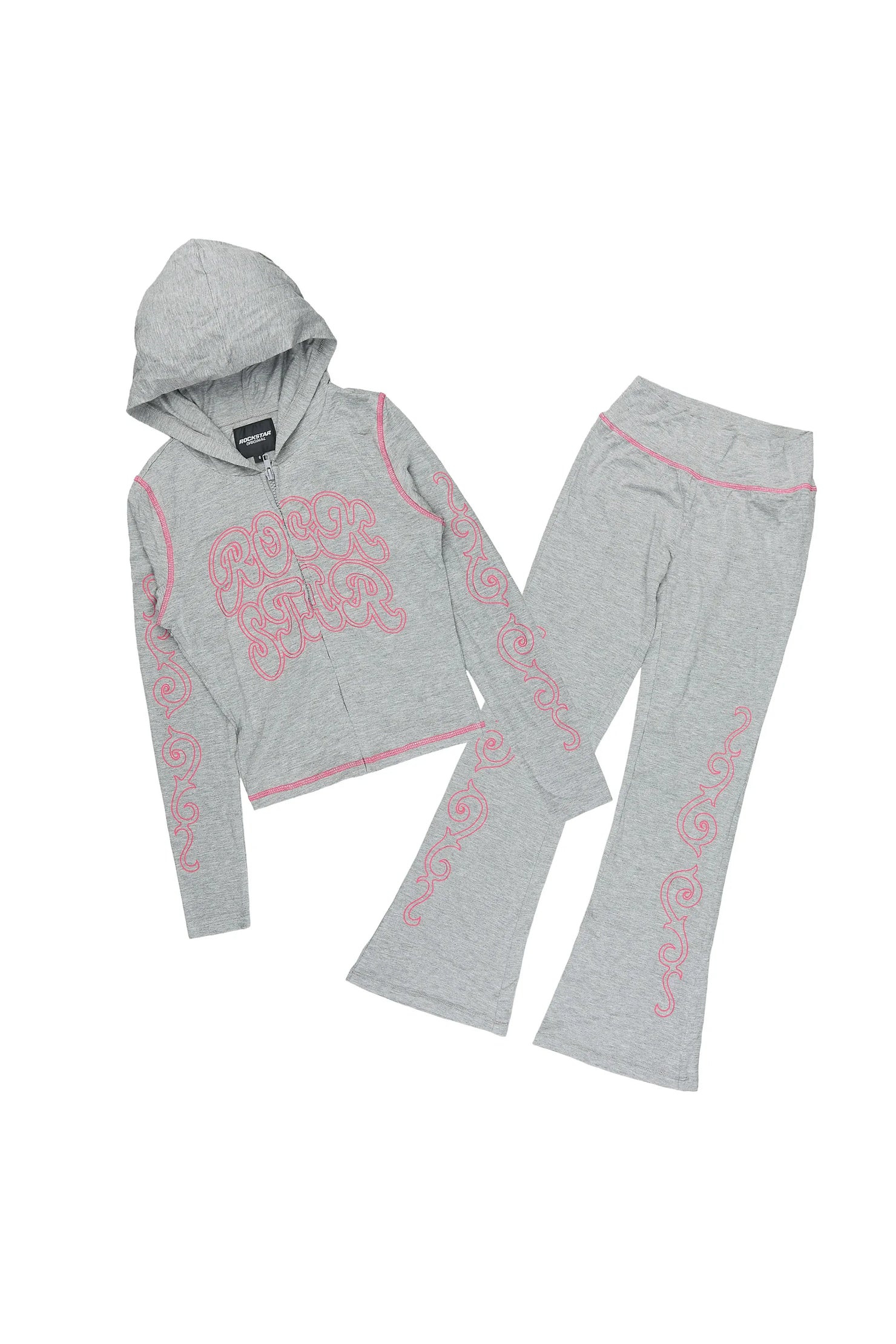 Girls Michelle Grey Lounge Track Set