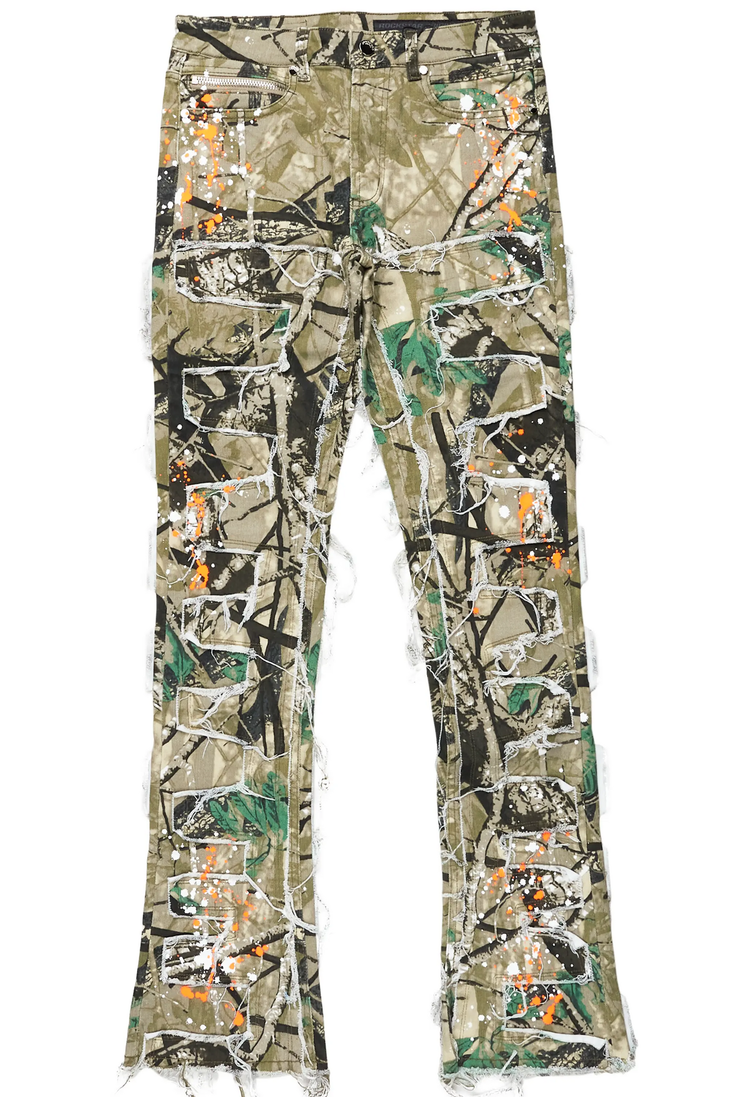 Urso Tree Camo Painter Stacked Flare Jean