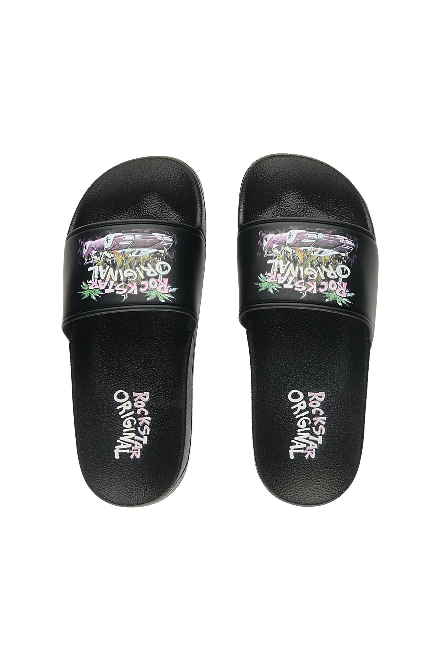 Boys Axrian Black Slides