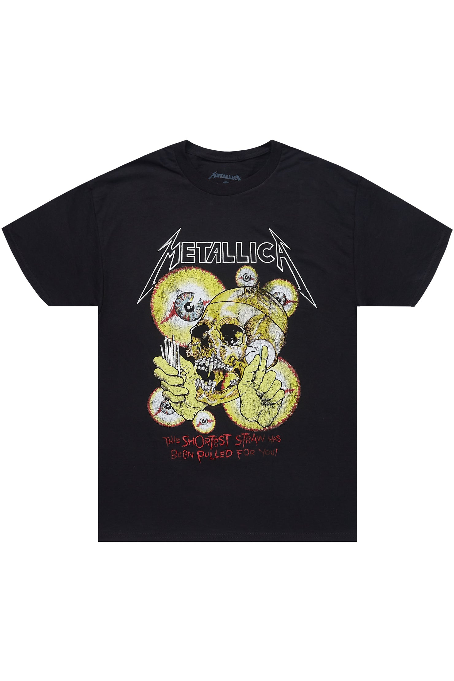 Metallica Shortest Straw Black/Red Graphic T-Shirt