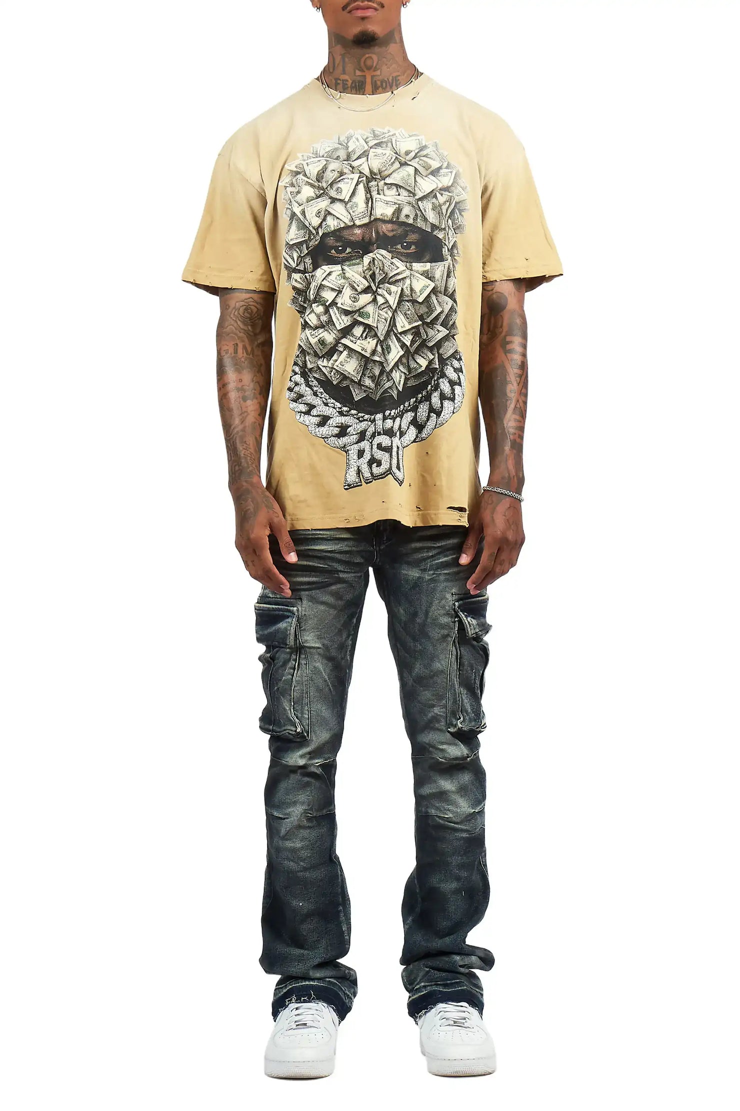 Cruz Dark Blue Stacked Fit Jean
