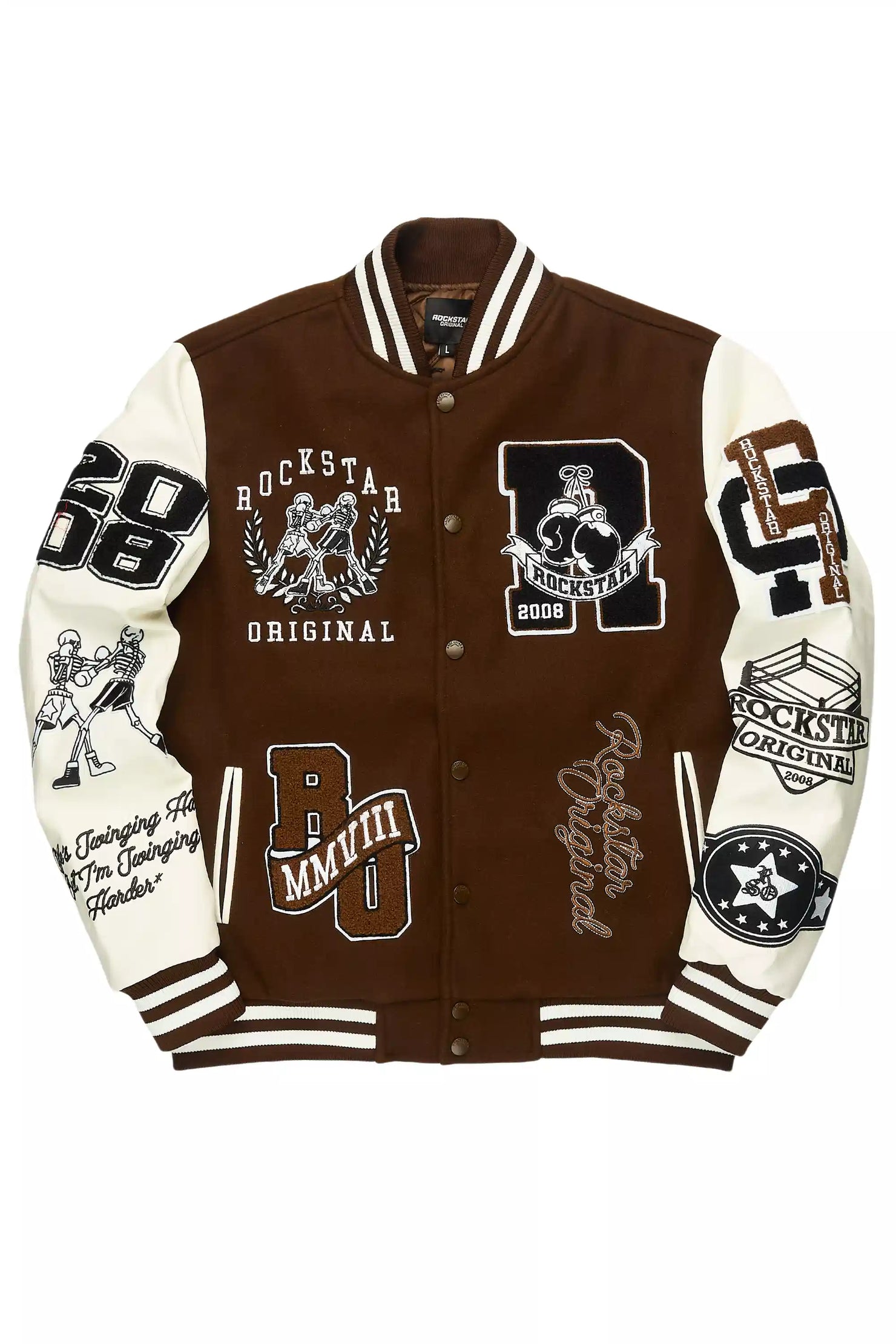 Lutador Brown Varsity Jacket