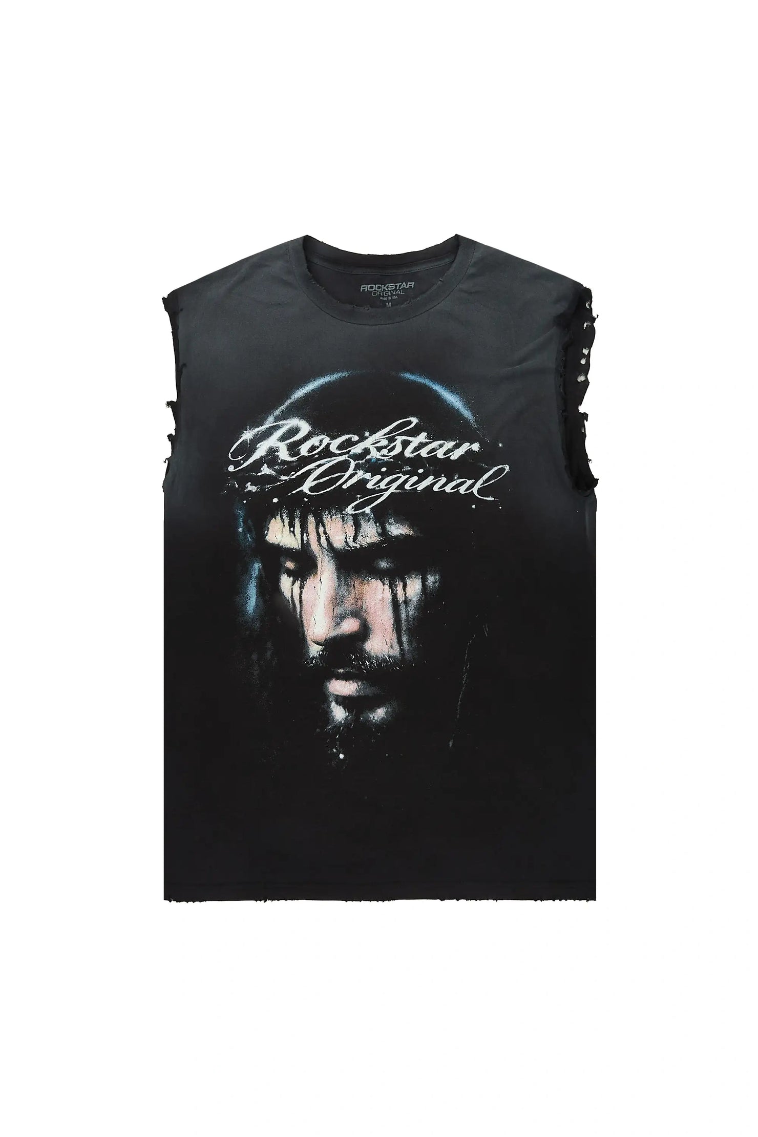 Graves Black Oversized Cut Off T-Shirt