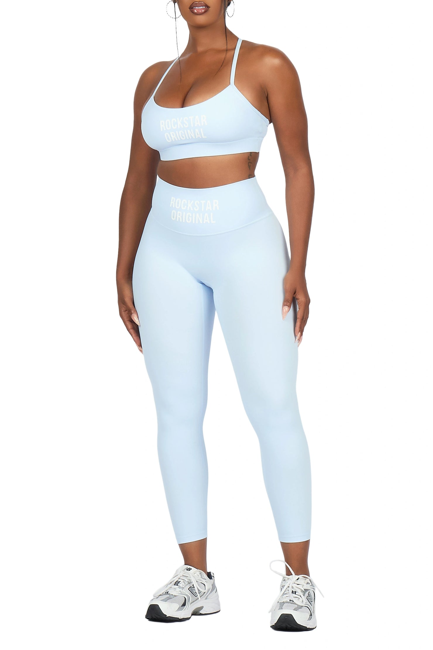 Jameka Light Blue Tank Active Legging Set