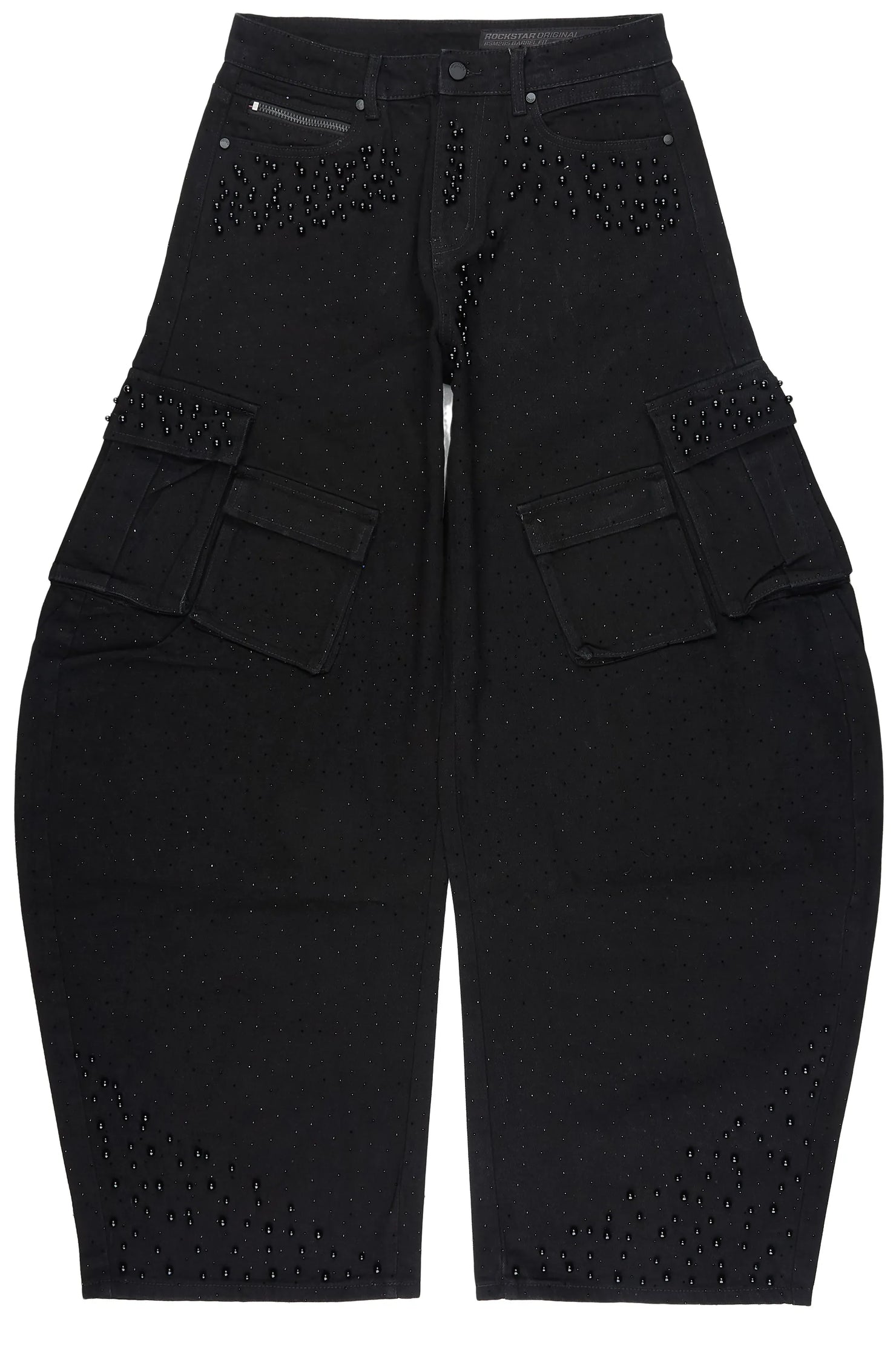 Bryx Black Rhinestone Barrel Fit Jean