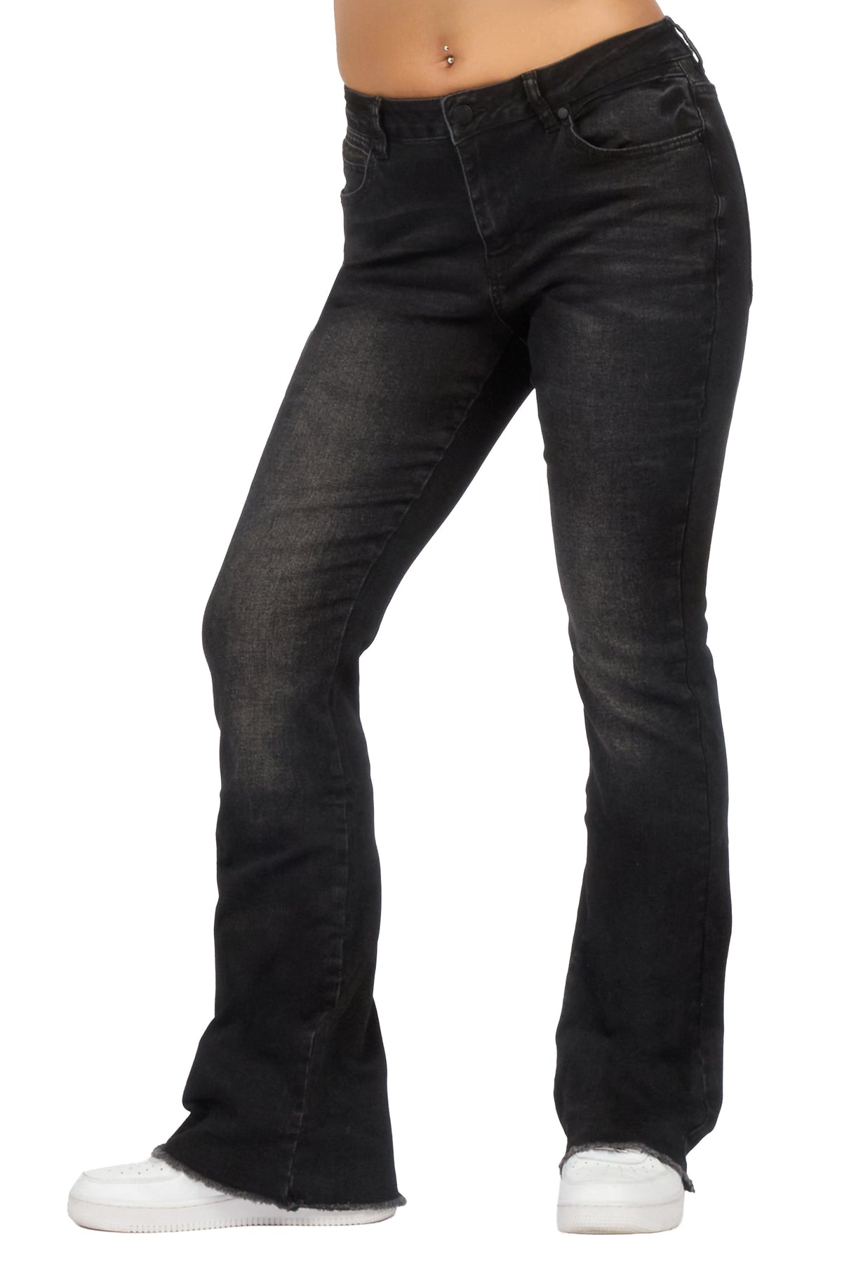 Tiriea Black Low Rise Stretch Bootcut Jean