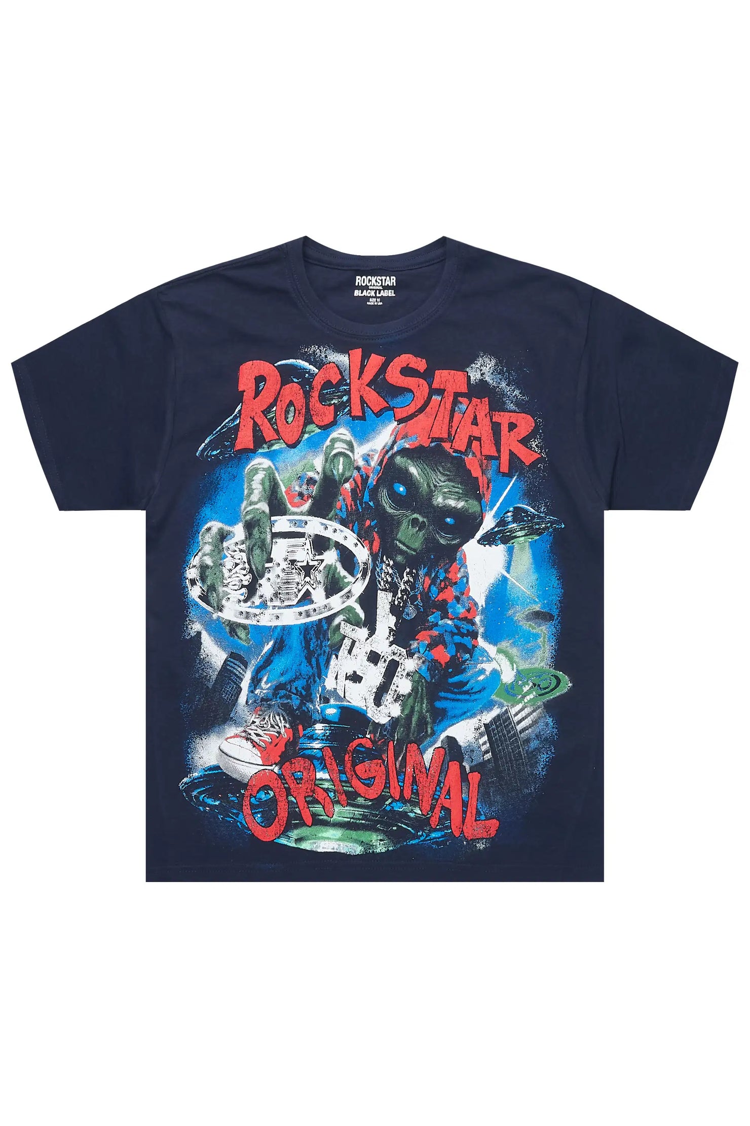 Boys Caevon Navy Graphic T-Shirt