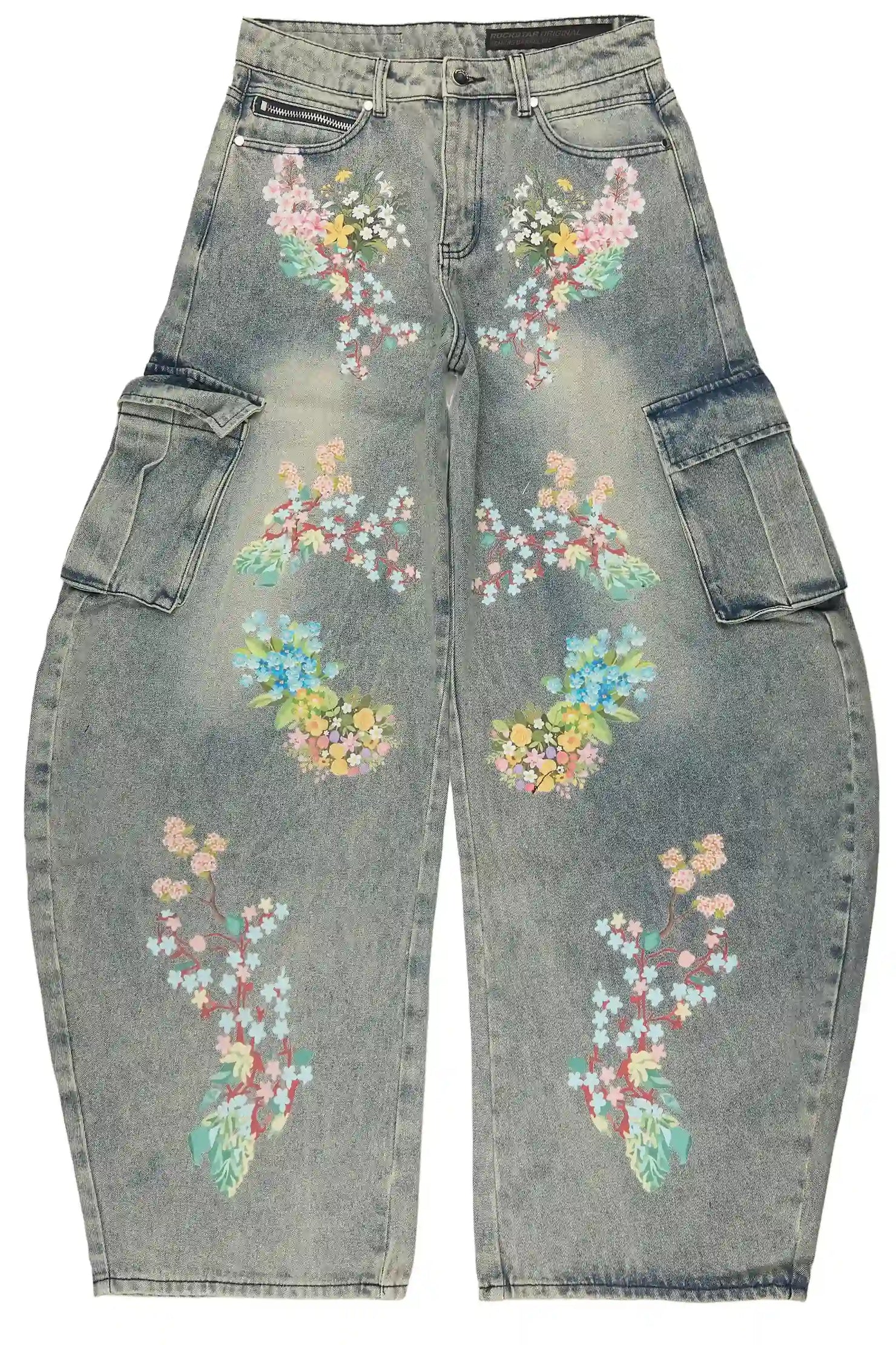 Zionte Light Blue Barrel Fit Jean