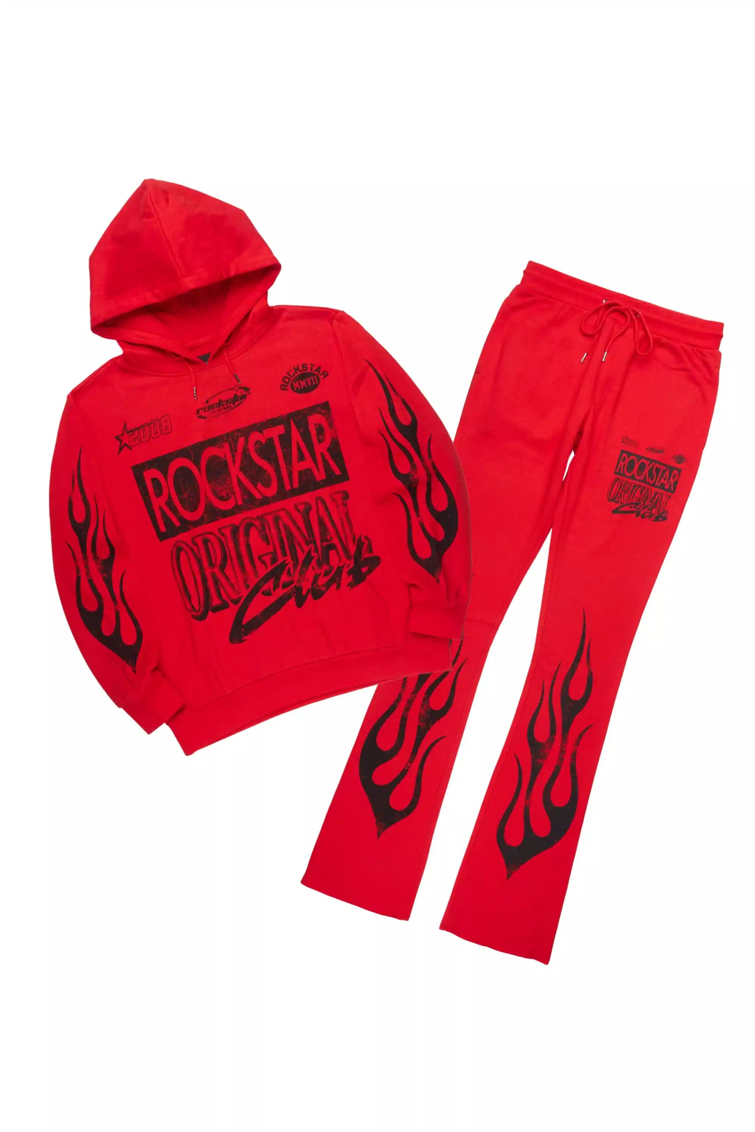 Rylok Red/Black Hoodie Stacked Track Set