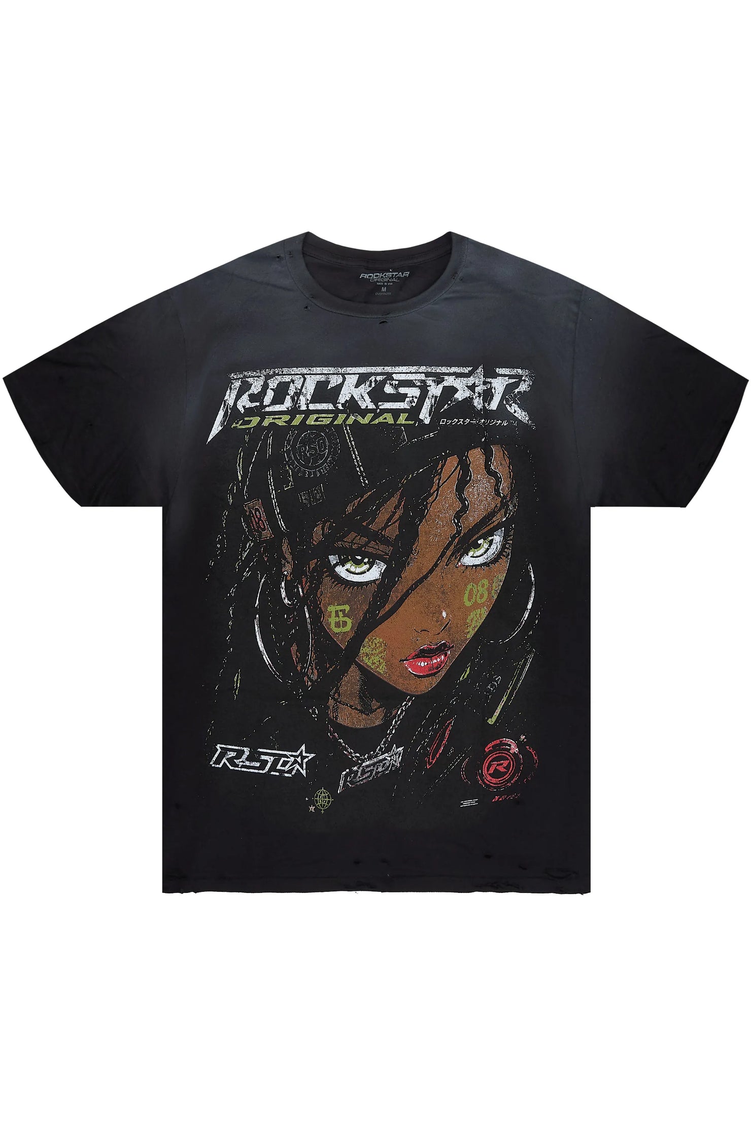 Zaiya Black Graphic T-Shirt