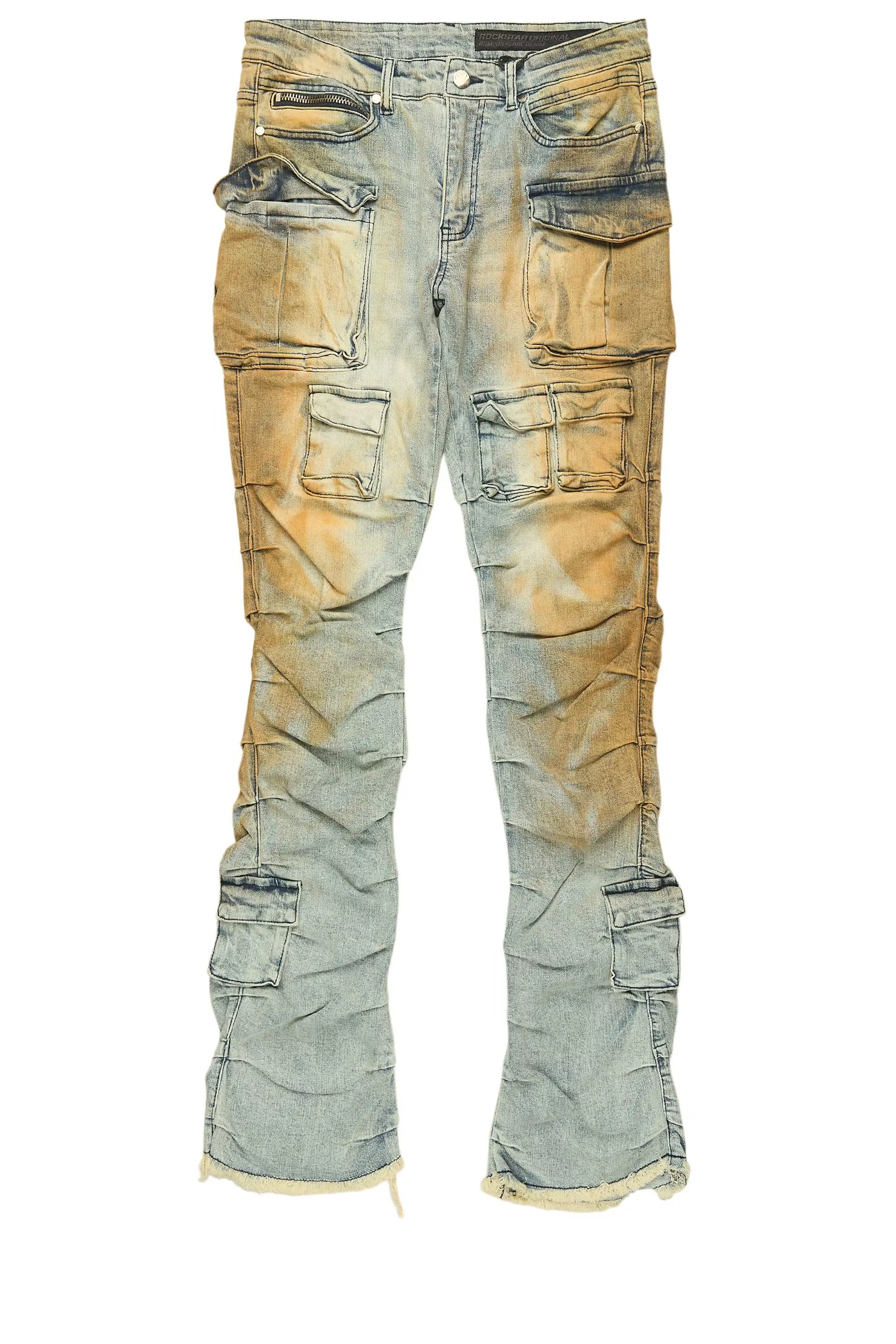 Boys Gentry Tint Light Blue Stacked Flare Jean