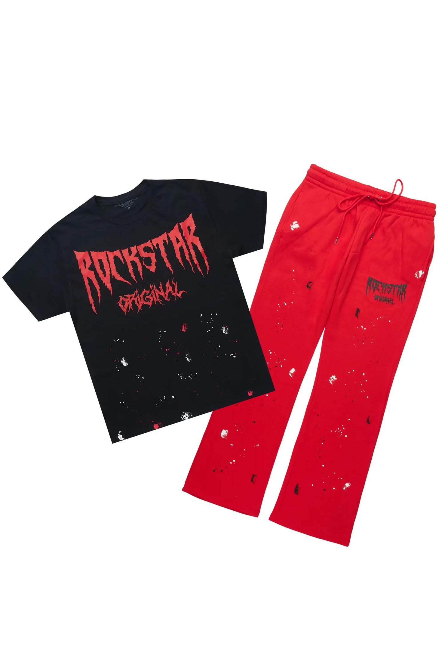 Twinkle Black/Red T-Shirt/Relaxed Track Set