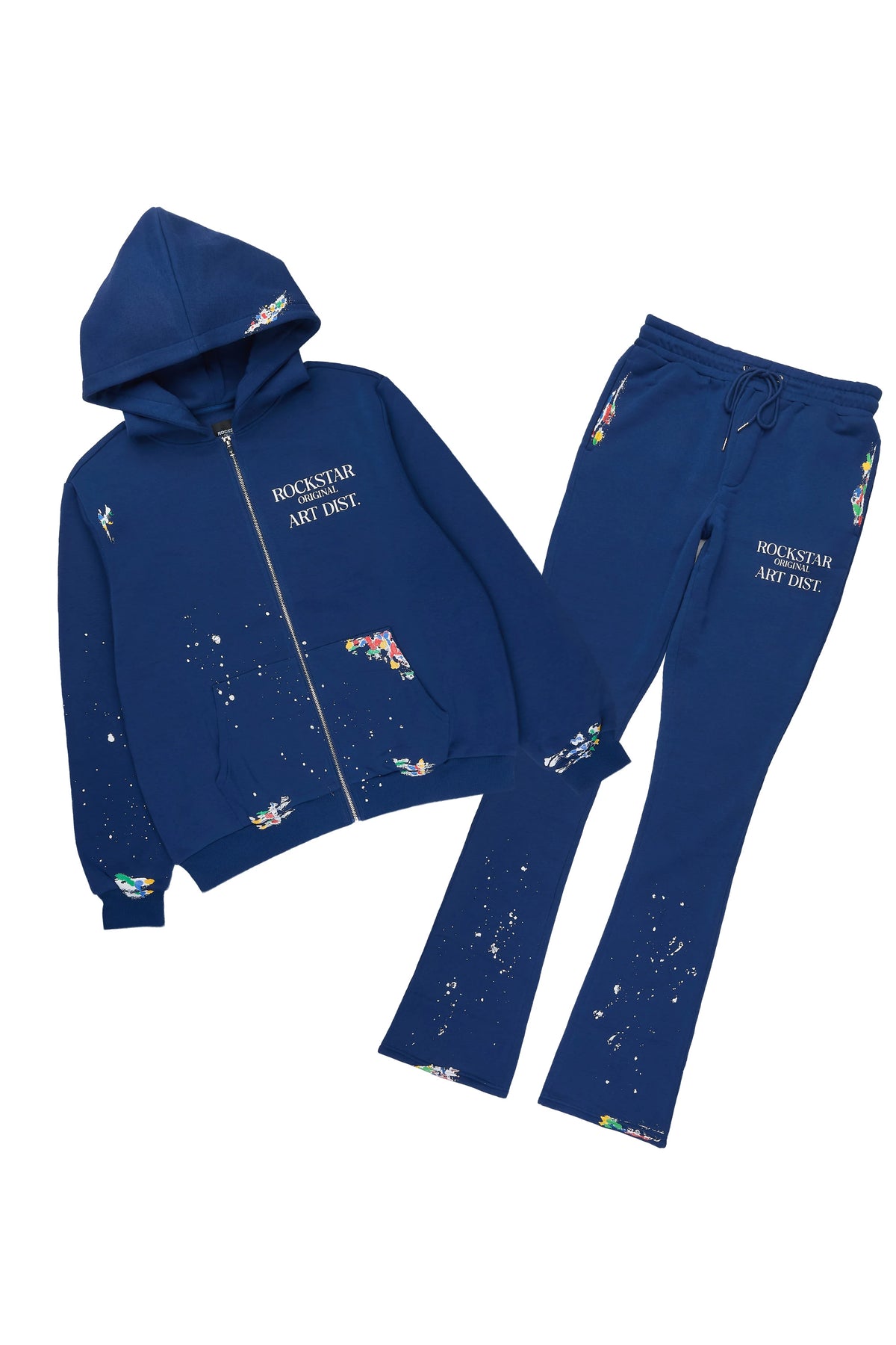 Art Dist Navy Zip Up Hoodie/Stacked Track Set