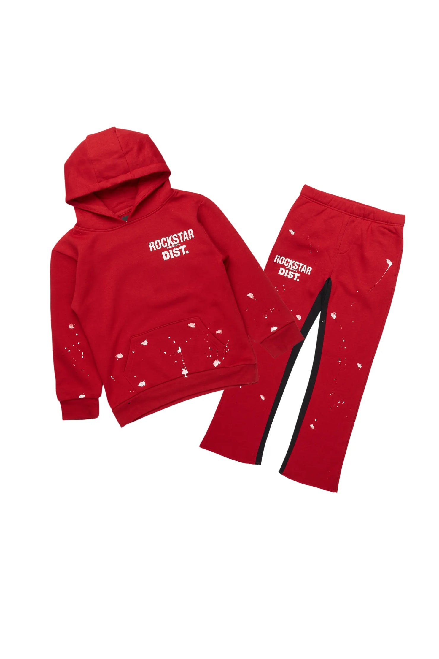 Boys Raffer Burgundy Baggy Fit Pant Set