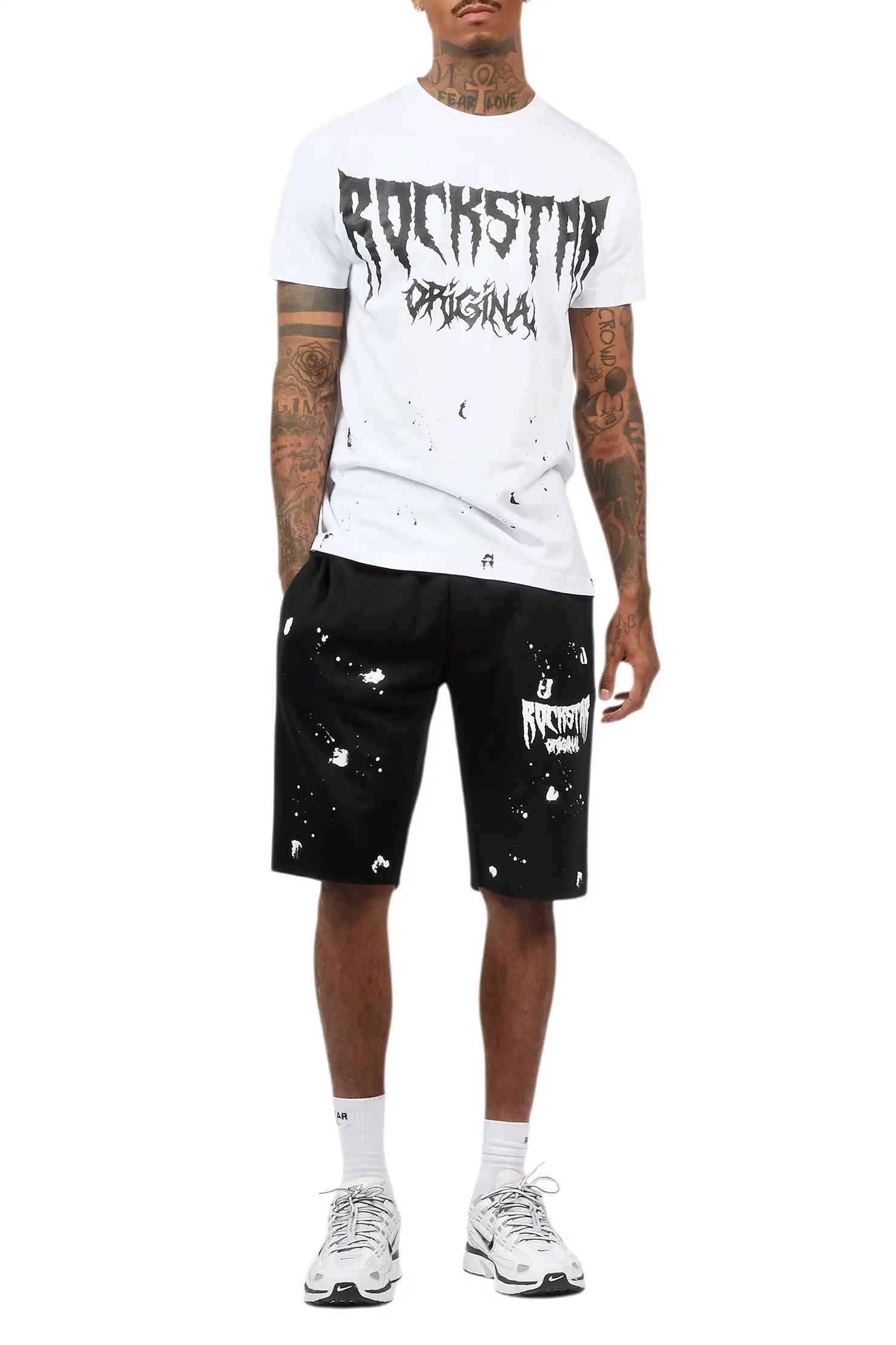 Twinkle White/Black T-Shirt/Short Set