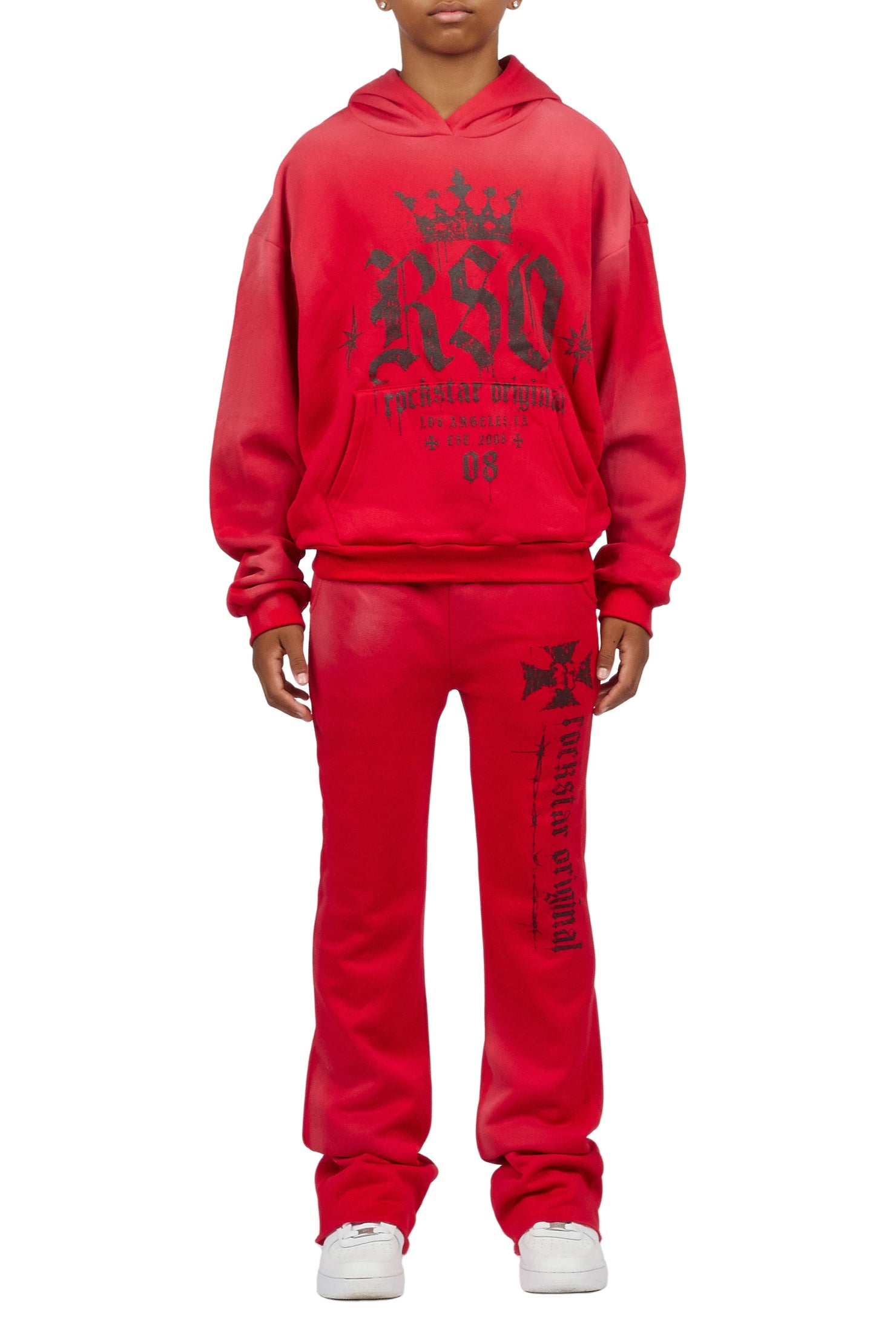 Boys Cicatrax Red Hoodie Track Set