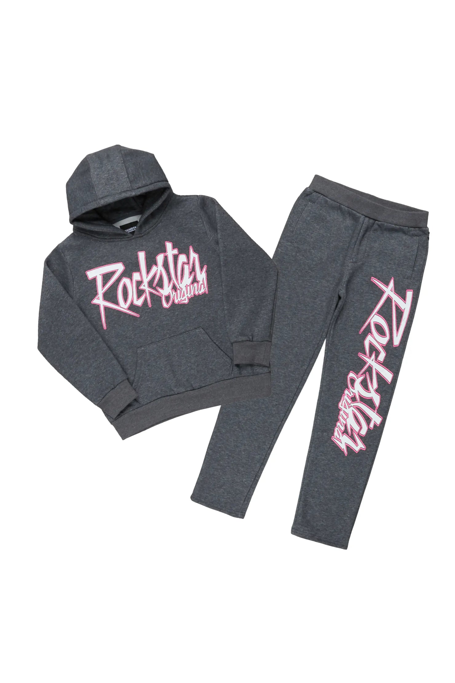 Girls Kalie Charcoal Slim Fit Track Set