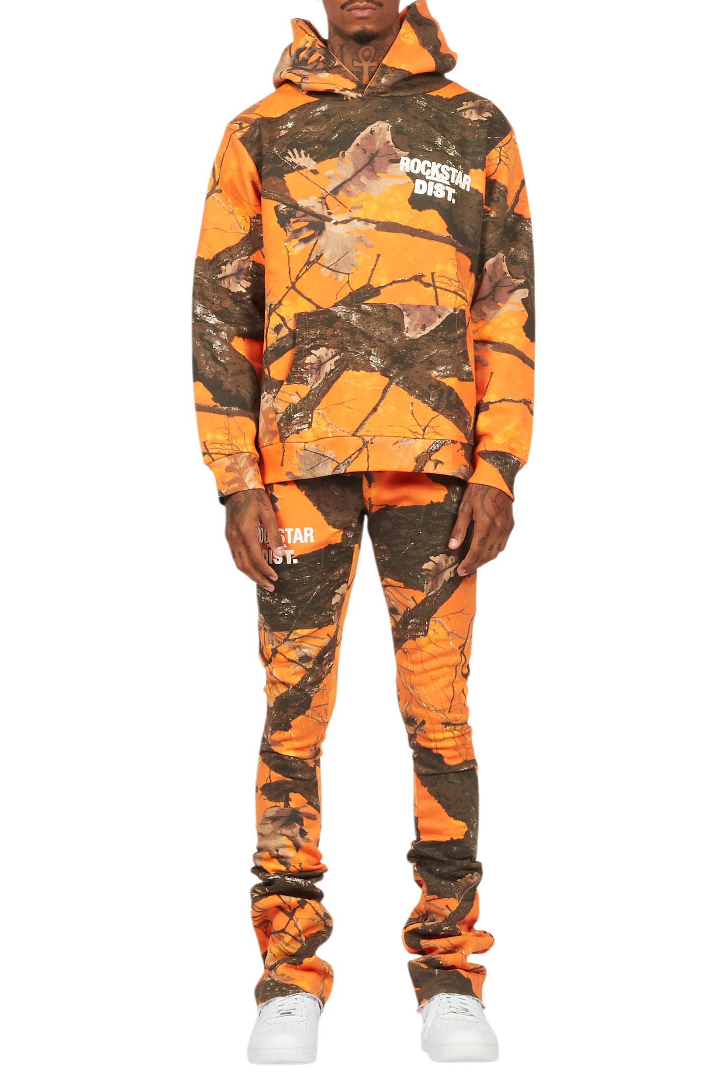 Tabby Orange Graphic Stacked Flare Track Set