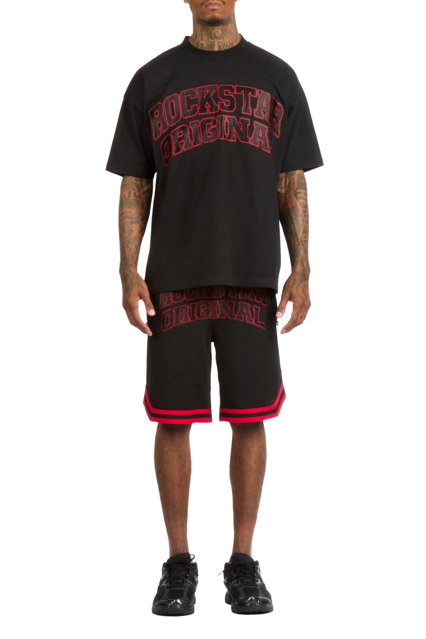 Hooper Black T-Shirt Short Set