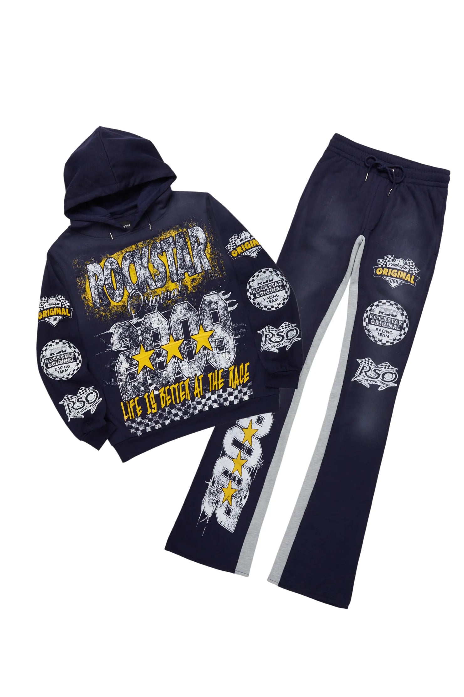 Racing Grung Navy Hoodie/Baggy Track Pant Set