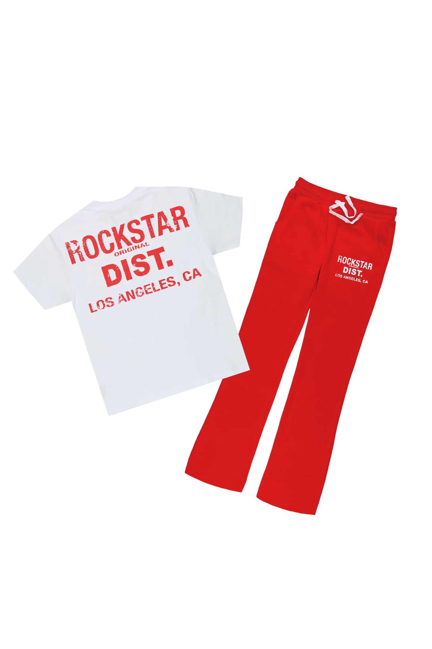 Boys Dalesio 2.0 White/Red T-Shirt Track Set