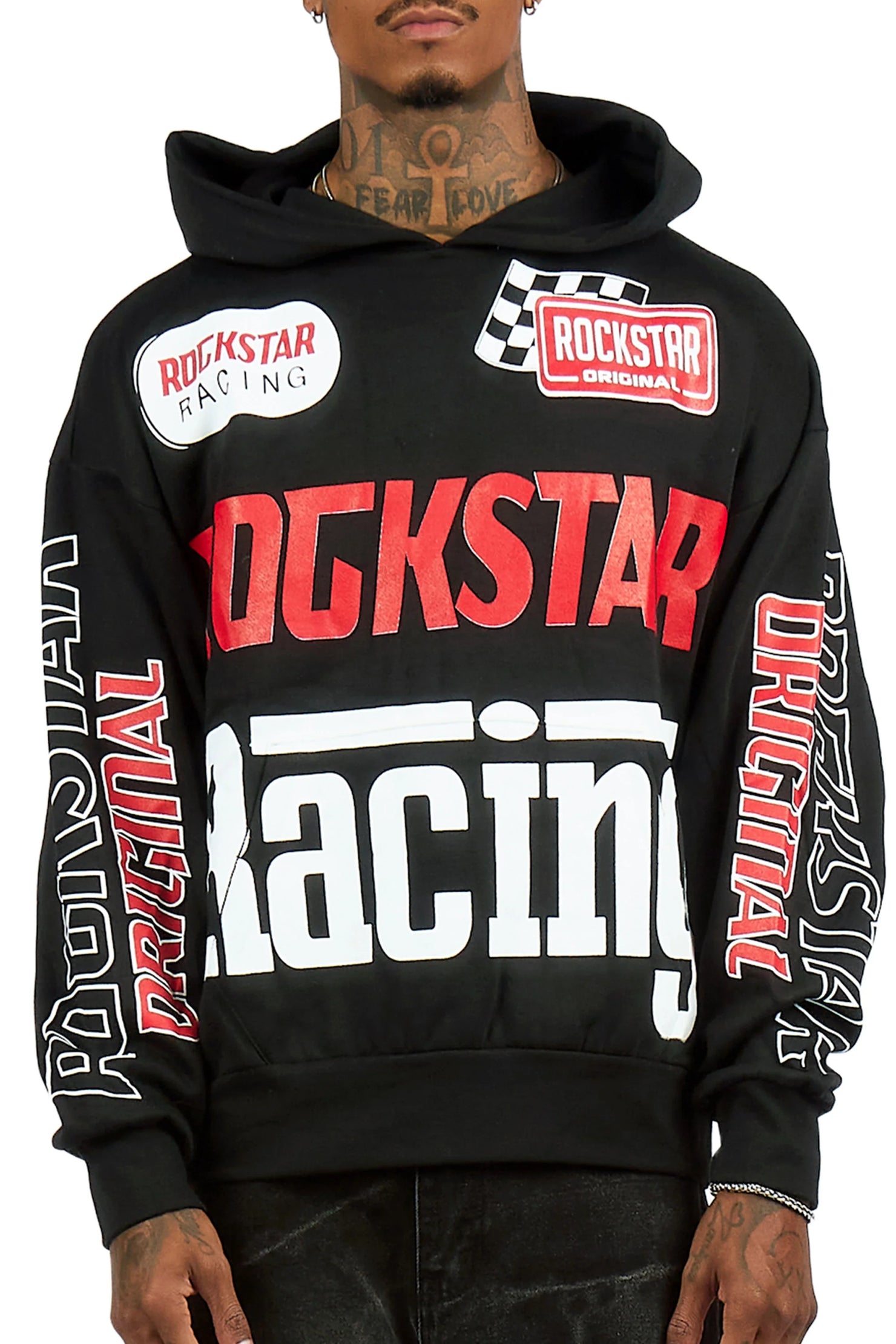 Spiller Black Graphic Hoodie