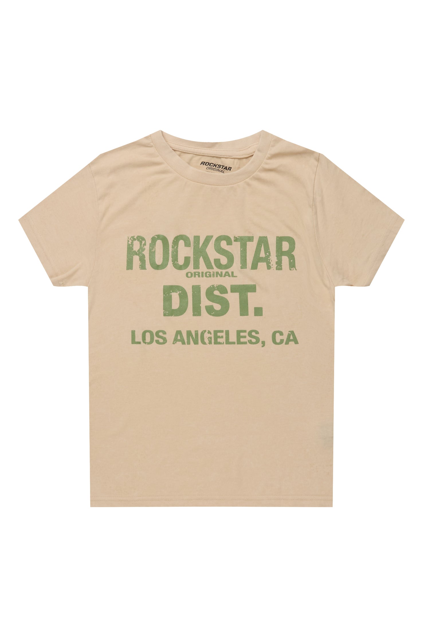 Boys Koen Vintage Sand/Green Graphic T-Shirt