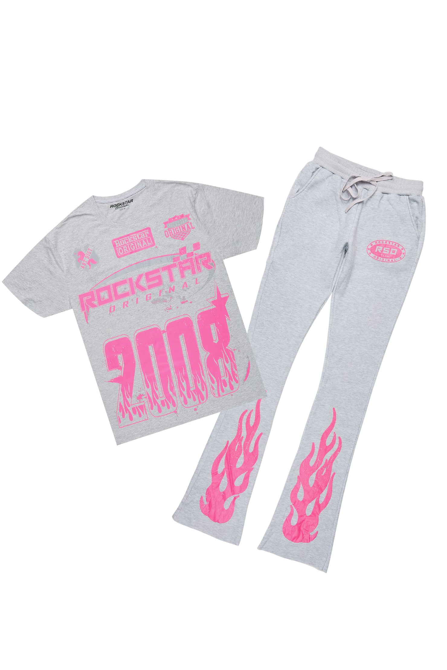 Esha Heather Grey T-Shirt Trackset