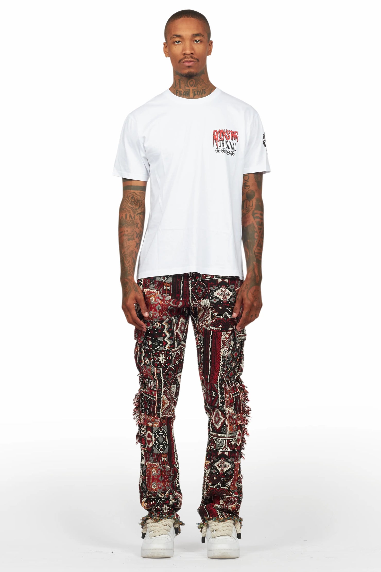 Wizzurd White/Red T-Shirt/Tapestry Jean Bundle