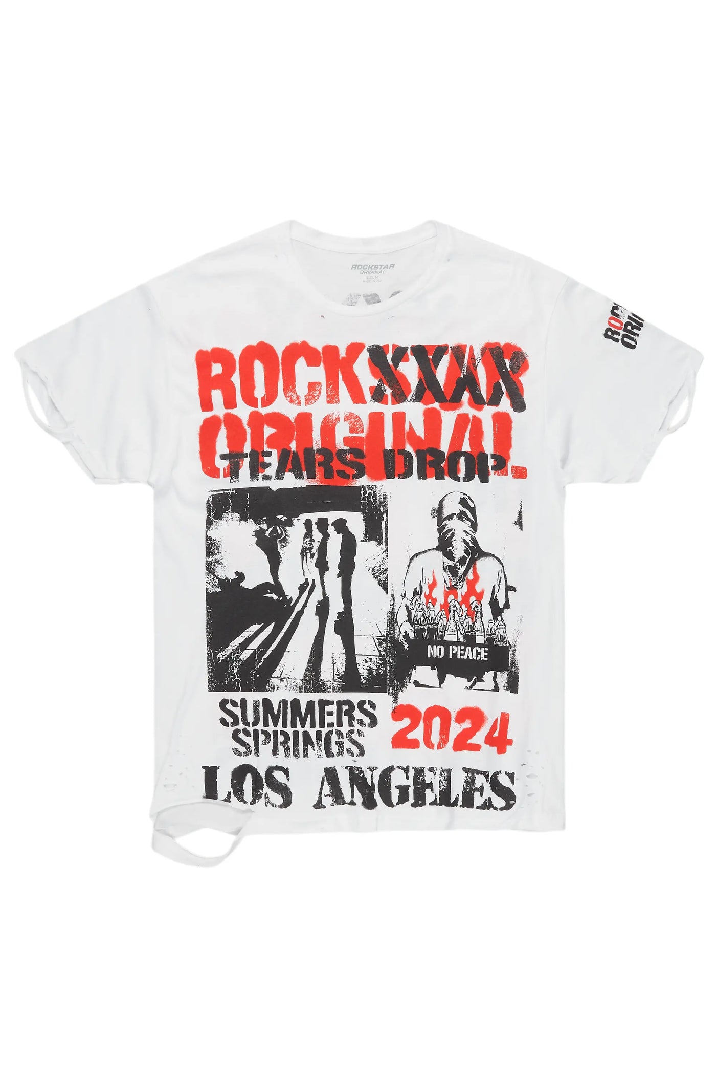 Omer White Oversized Graphic T-Shirt– Rockstar Original