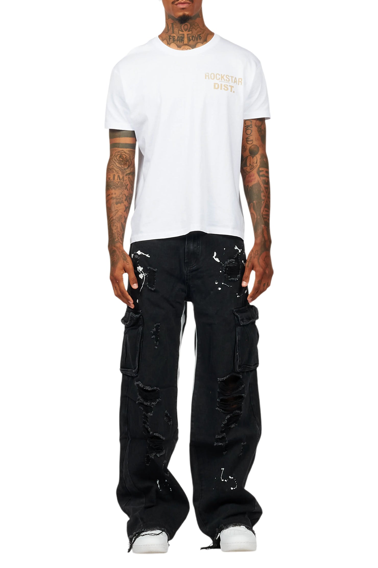 Dubaku Black Baggy Fit Jean