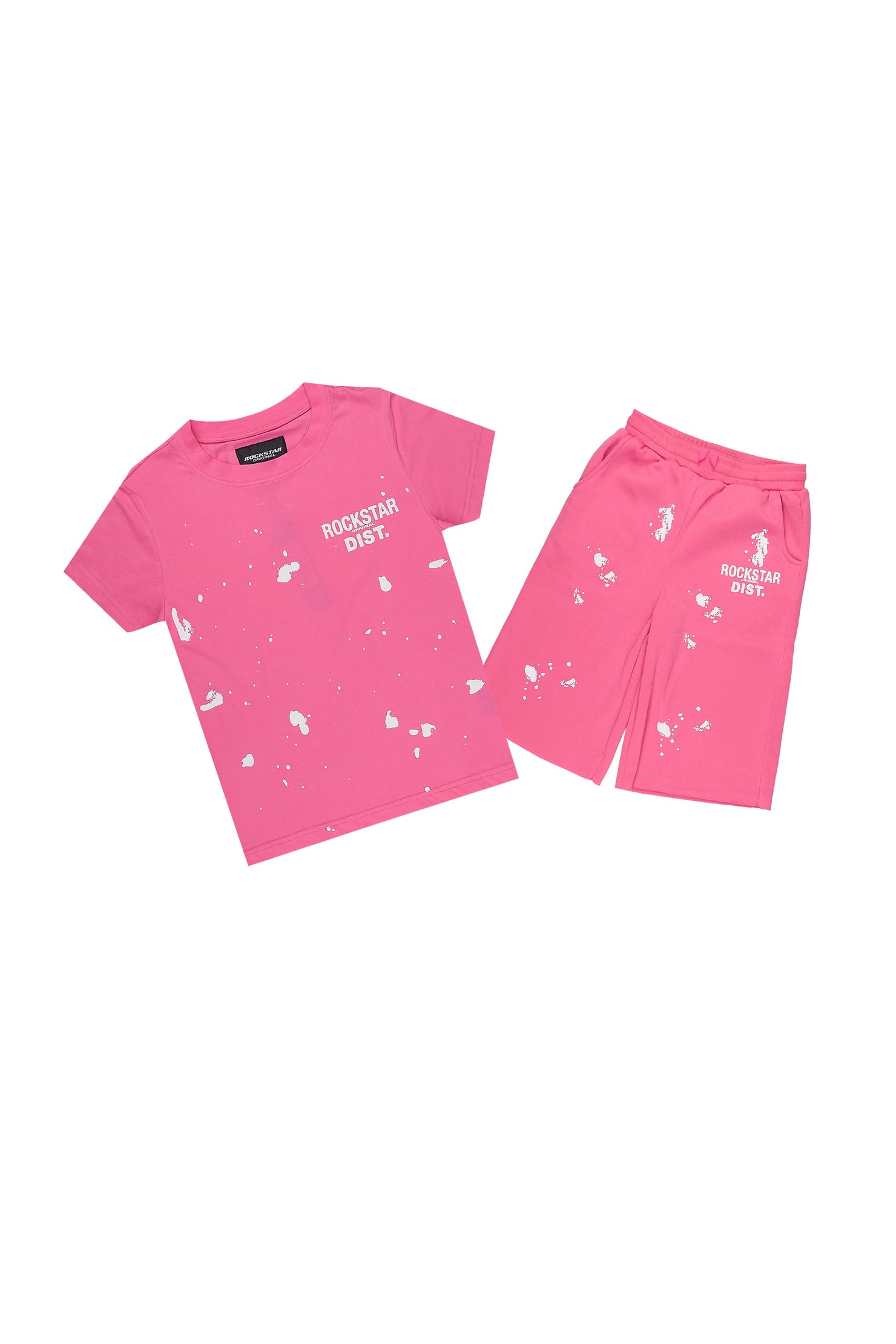 Girls Rafaela Pink/Pink T-Shirt Jort Set