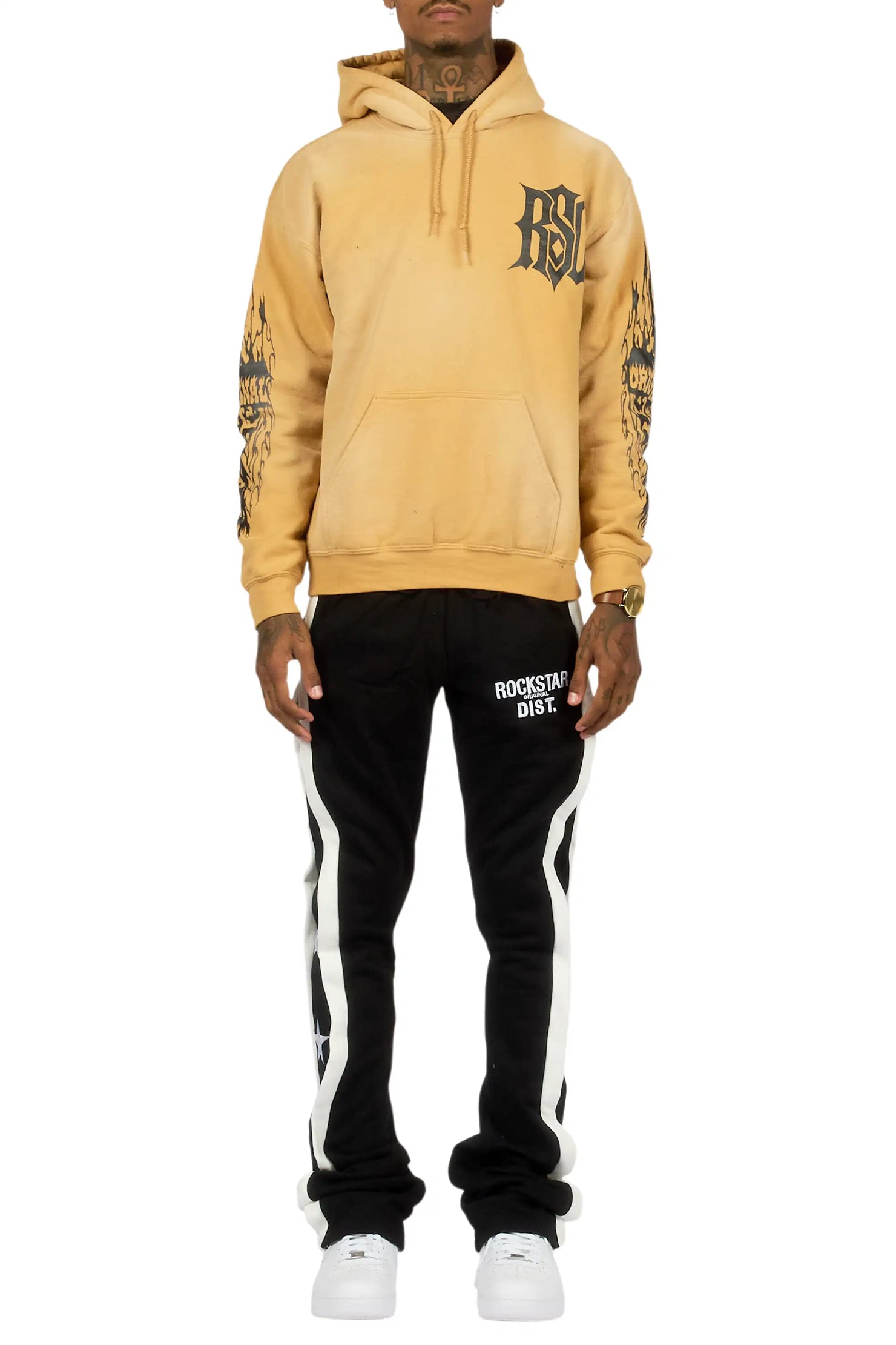 Arkady Black Stacked Flare Pant