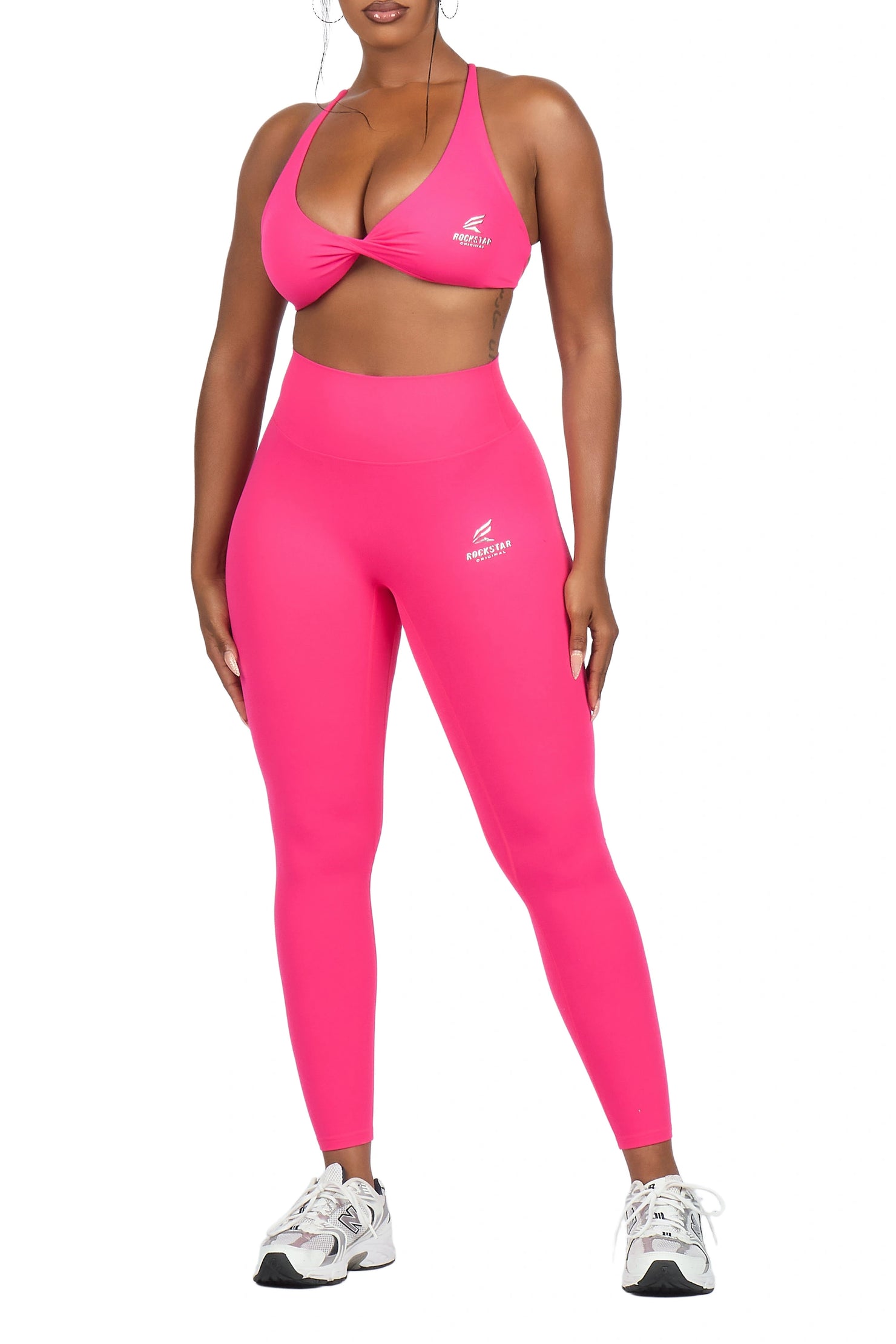 Kischa Pink Tank Active Legging Set