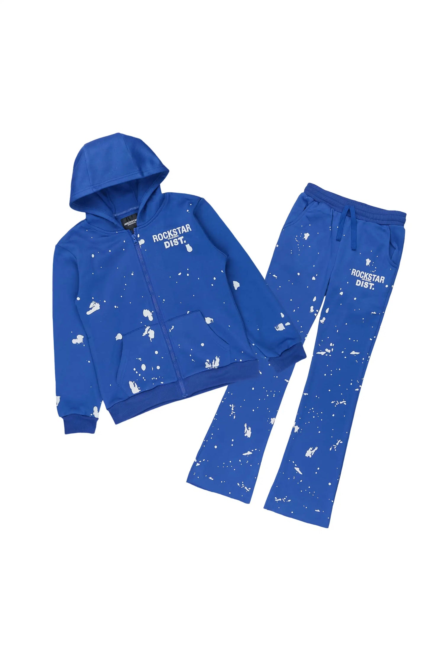 Girls Halloway Royal Blue Zip Up Stacked Flare Track Set