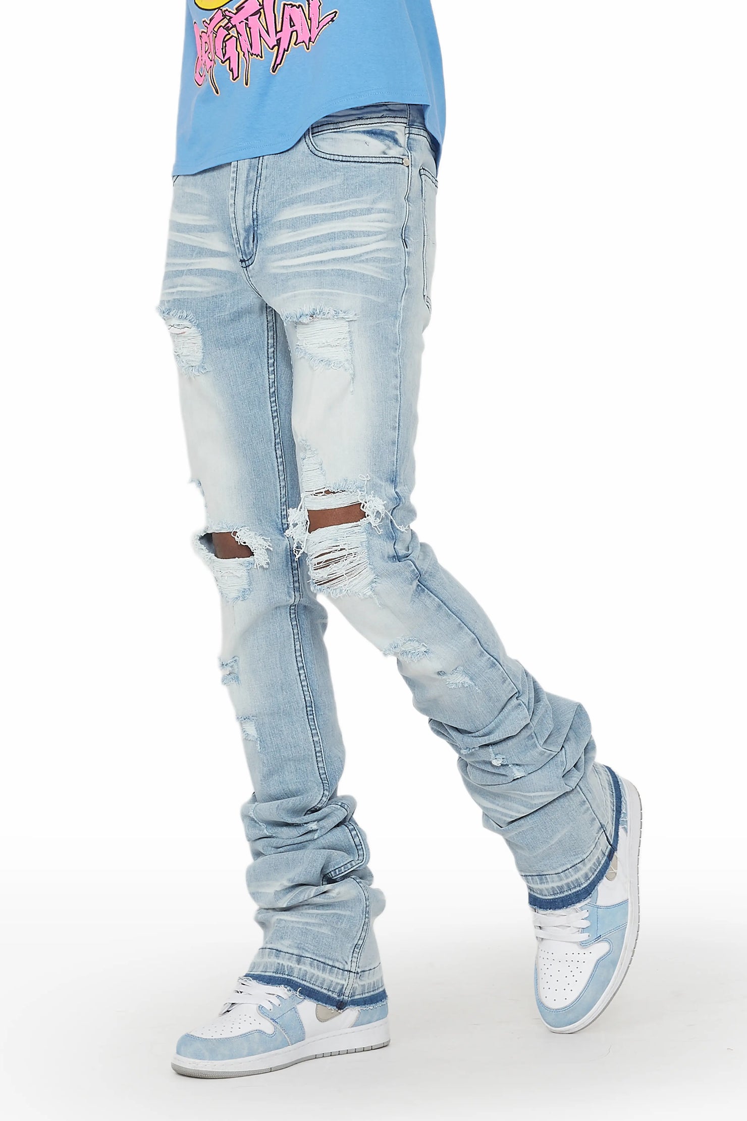Jaiir Blue Super Stacked Jean
