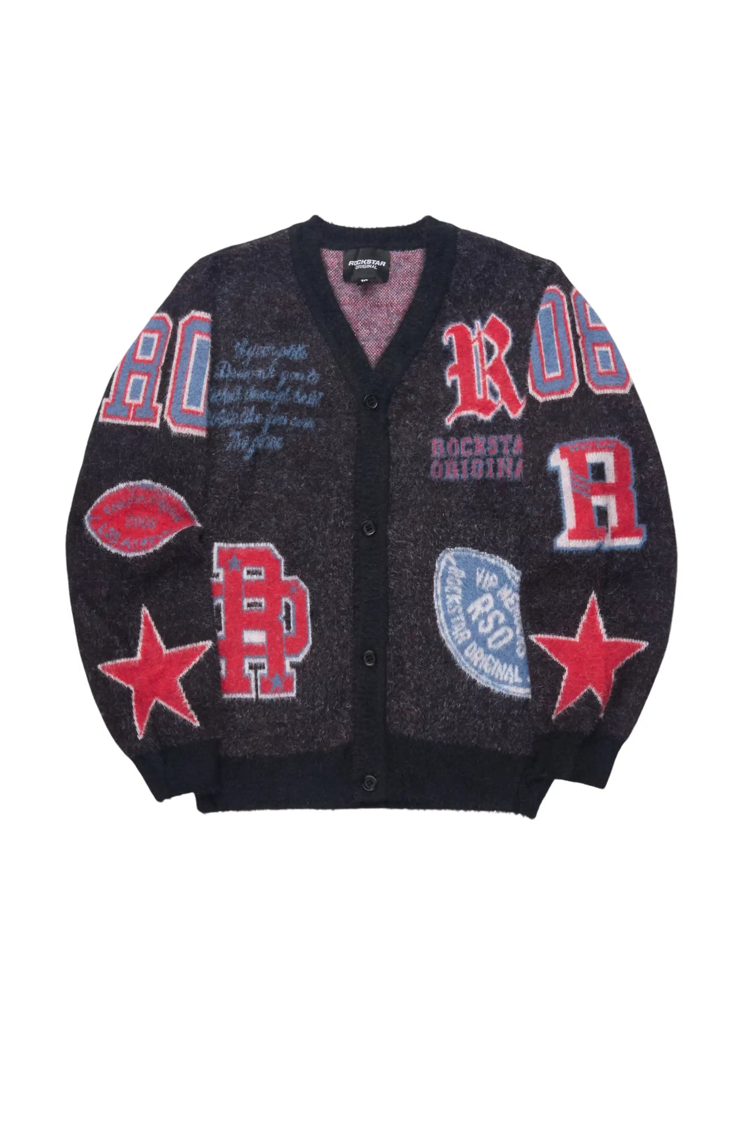 Boys Delling Black Mohair Knit Cardigan