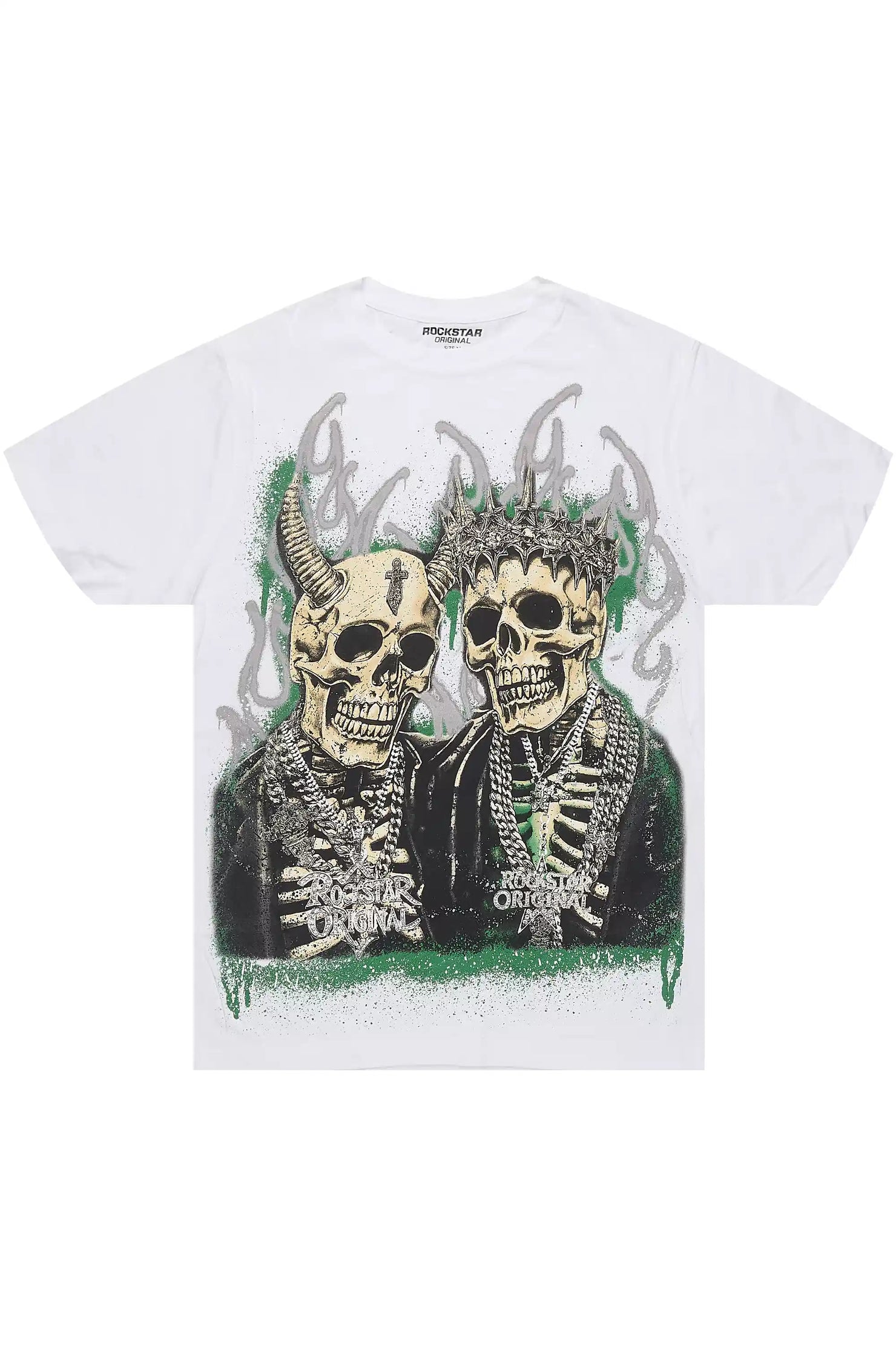 Melena White Graphic Short Sleeve Tee