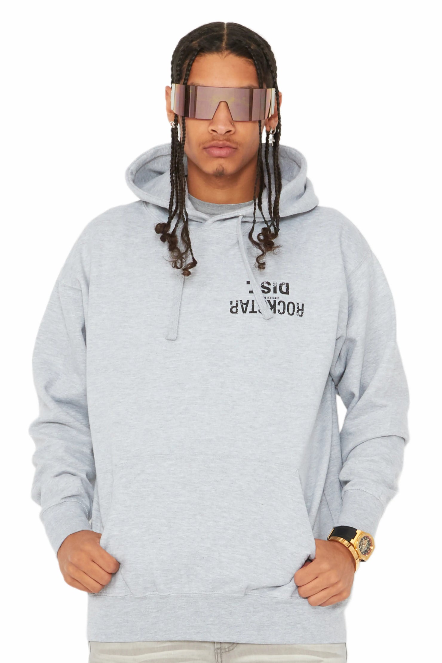 Martson Heather Grey Graphic Hoodie