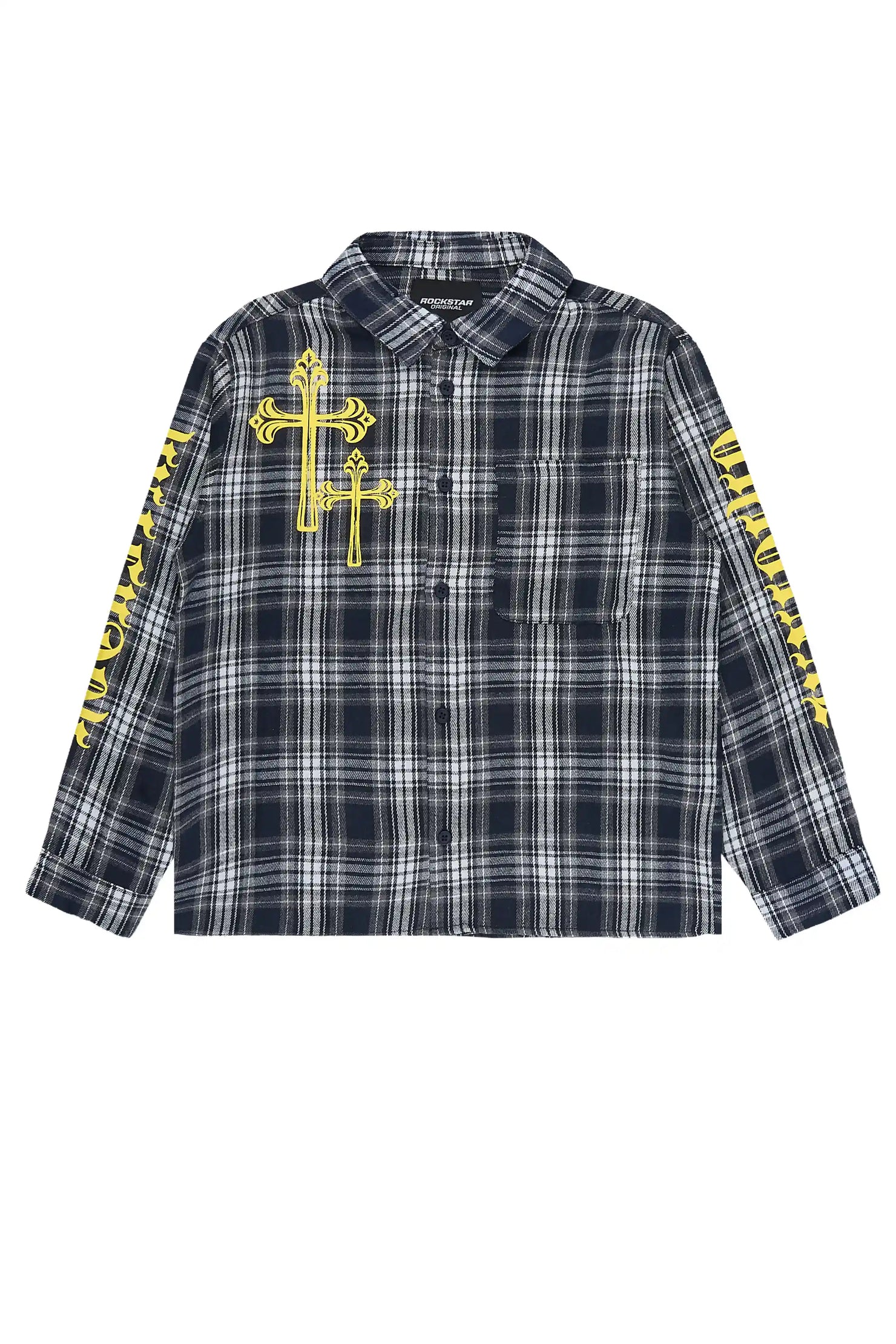 Boys Helder Navy Flannel Shirt
