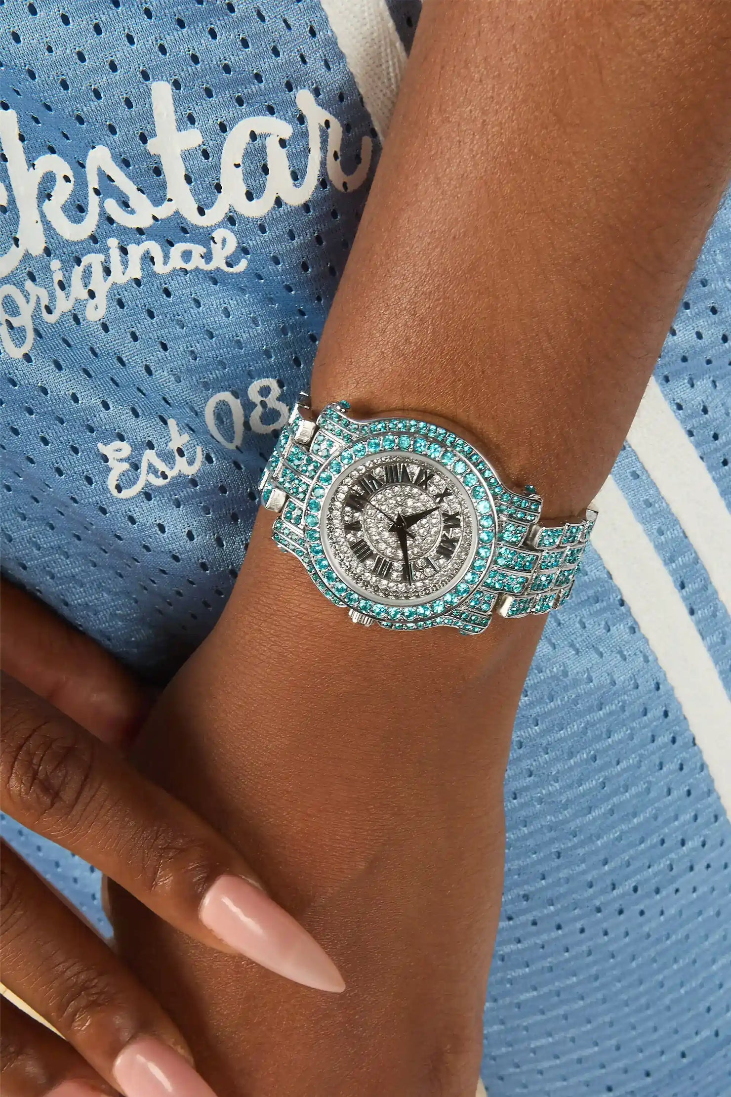 Akosia Blue Crystal Watch
