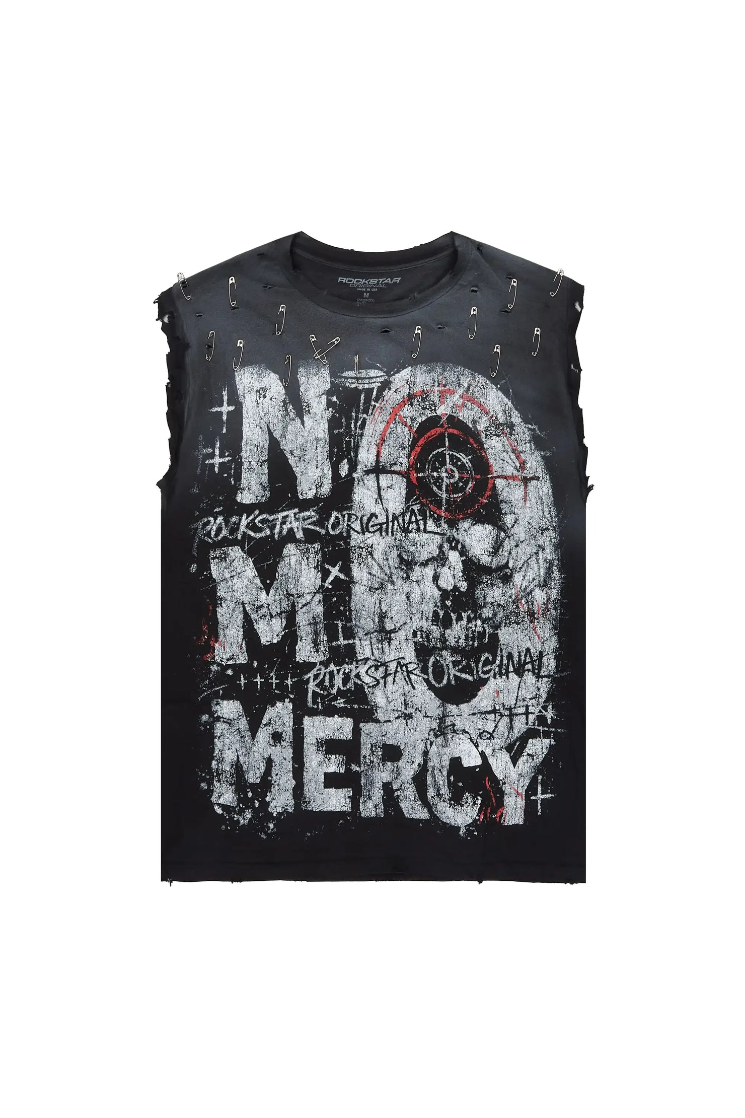 Berro Black Oversized Cut Off T-Shirt
