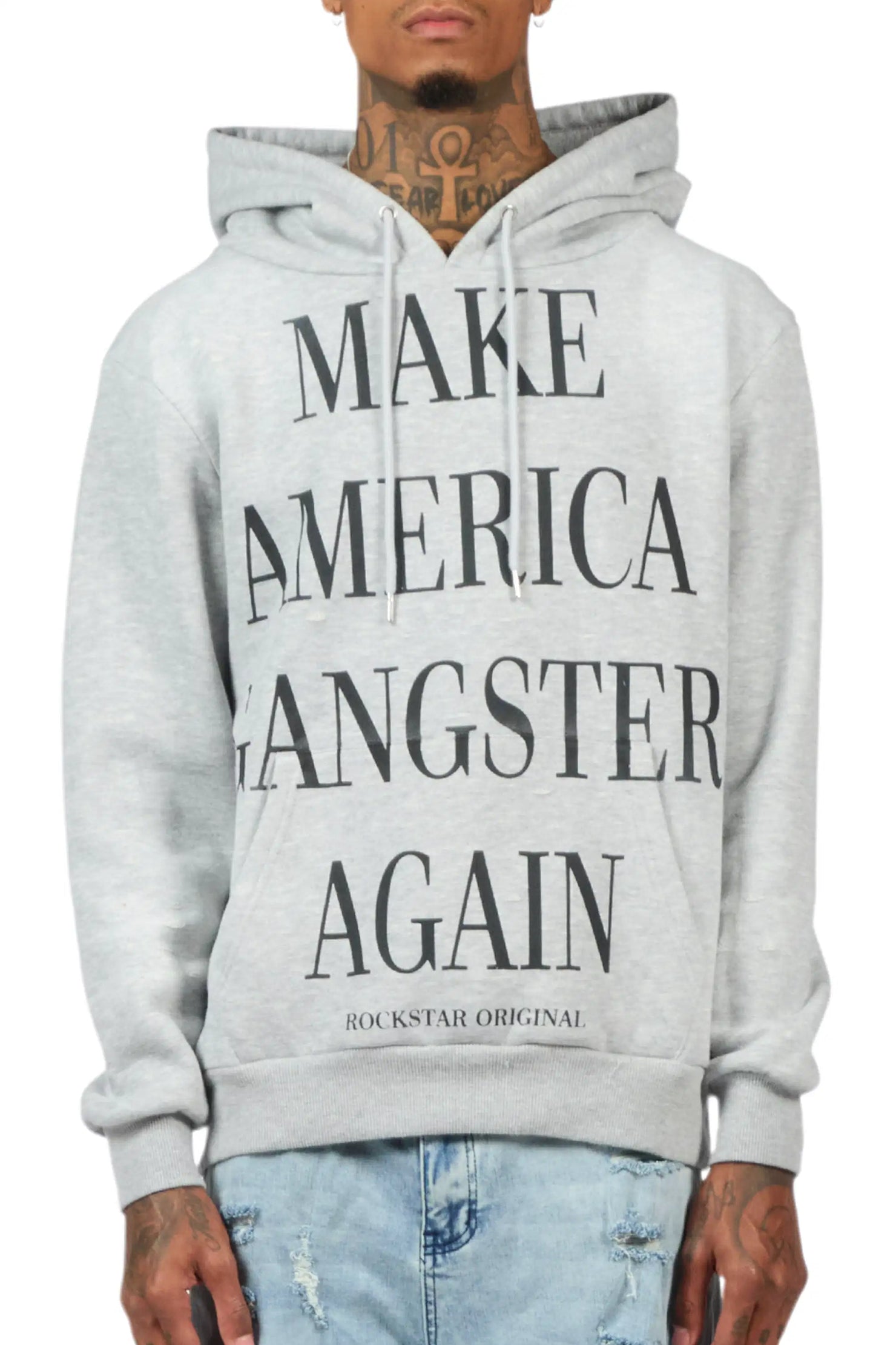 Drake Heather Grey Graphic Hoodie