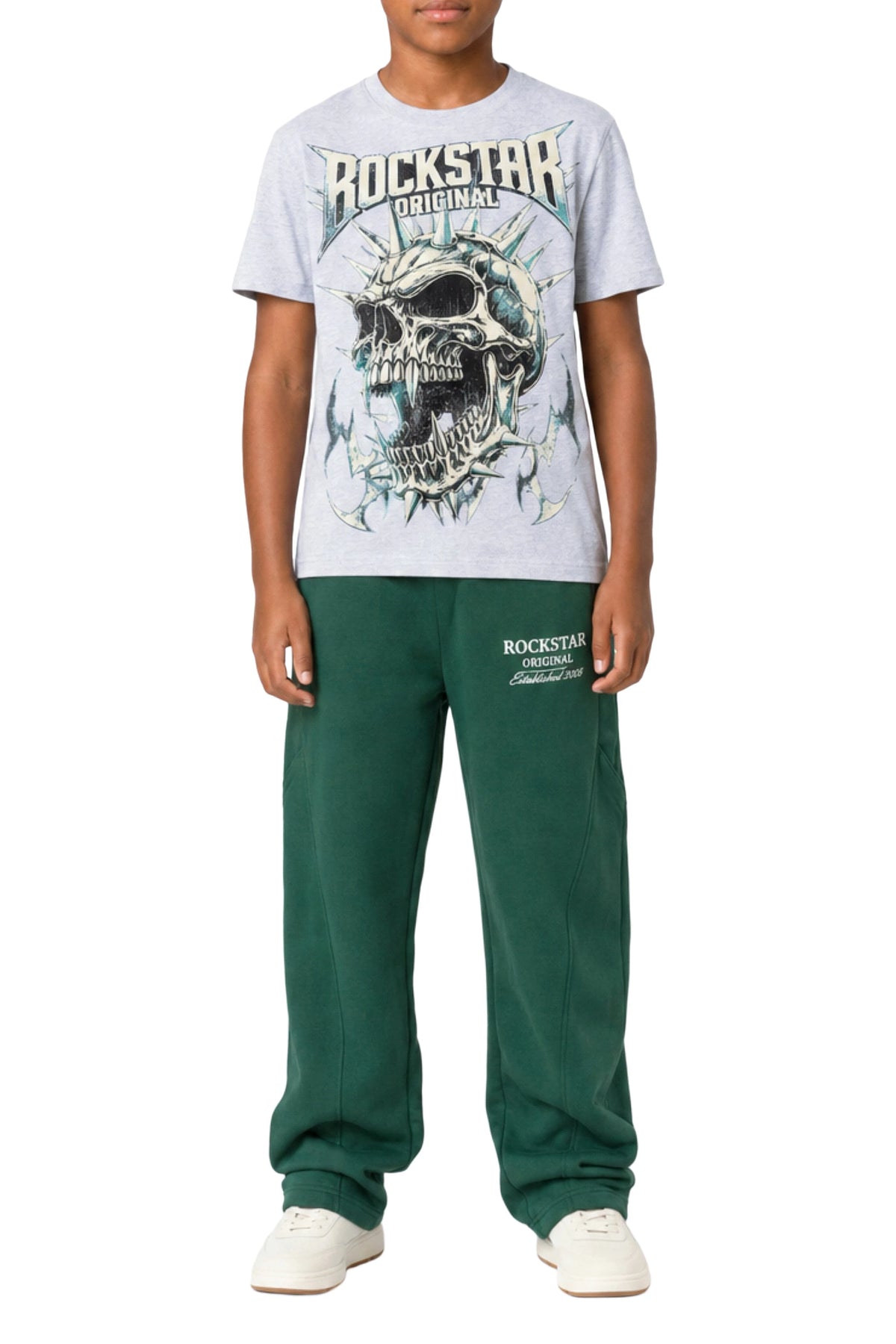 Boys Maximillian Hunter Green Relaxed Sweatpant