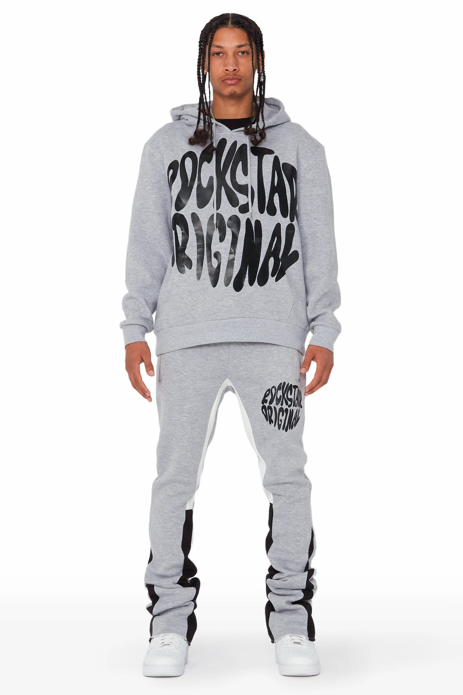 Thierry H Grey/Black Stacked Flare Track Set