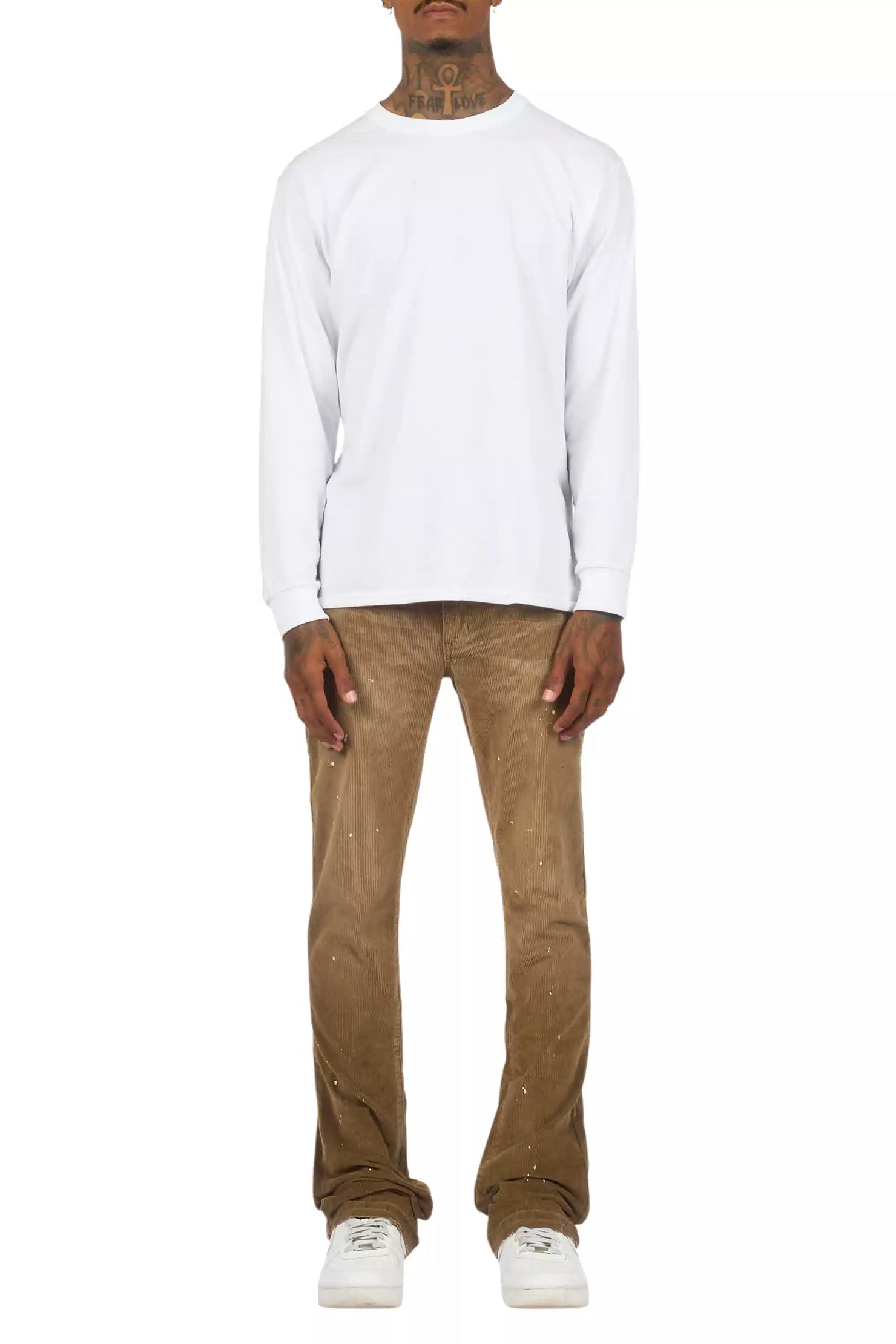 Sevyn Brown Stacked Flare Corduroy Pant