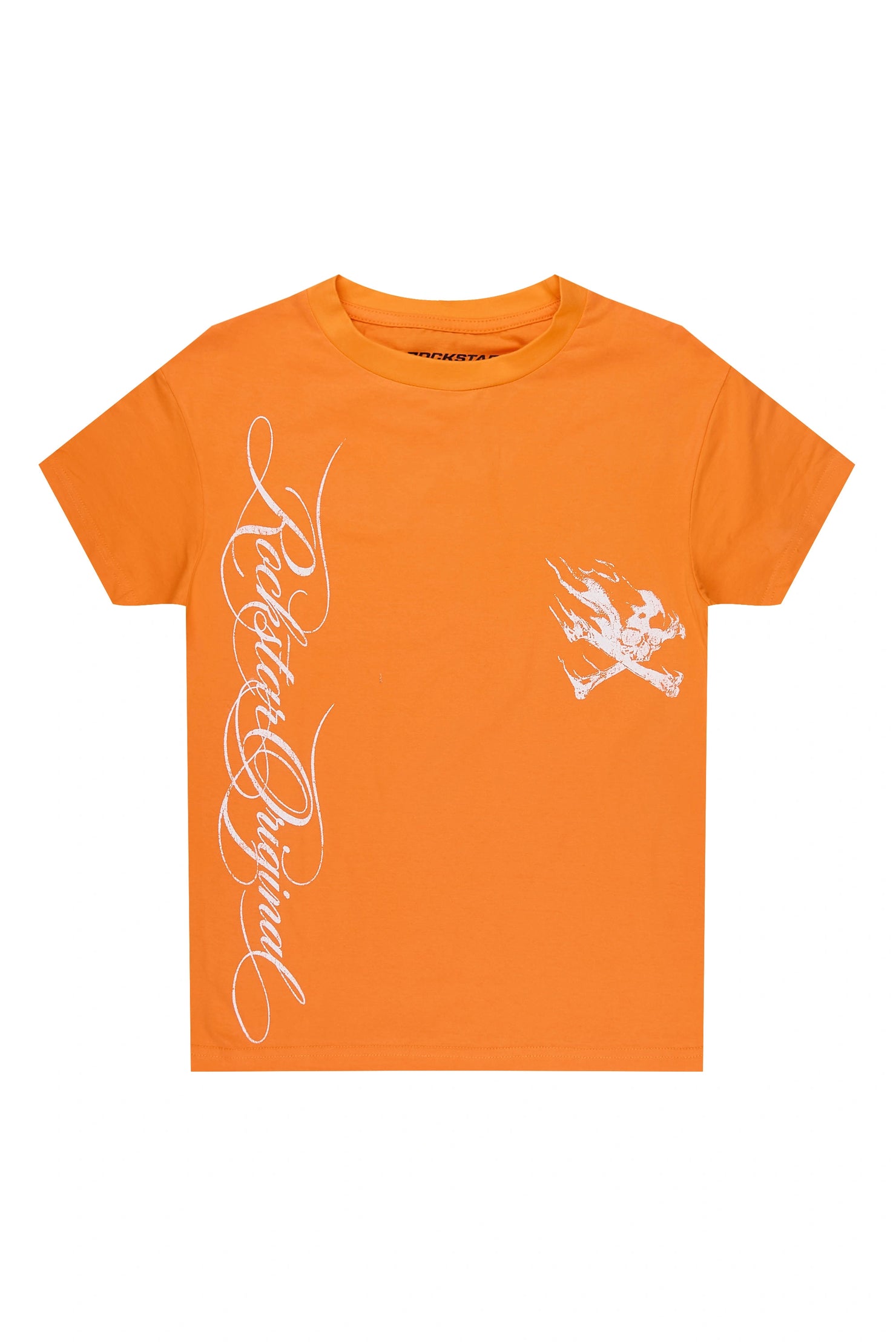 Boys Cobain Orange/White Graphic T-Shirt