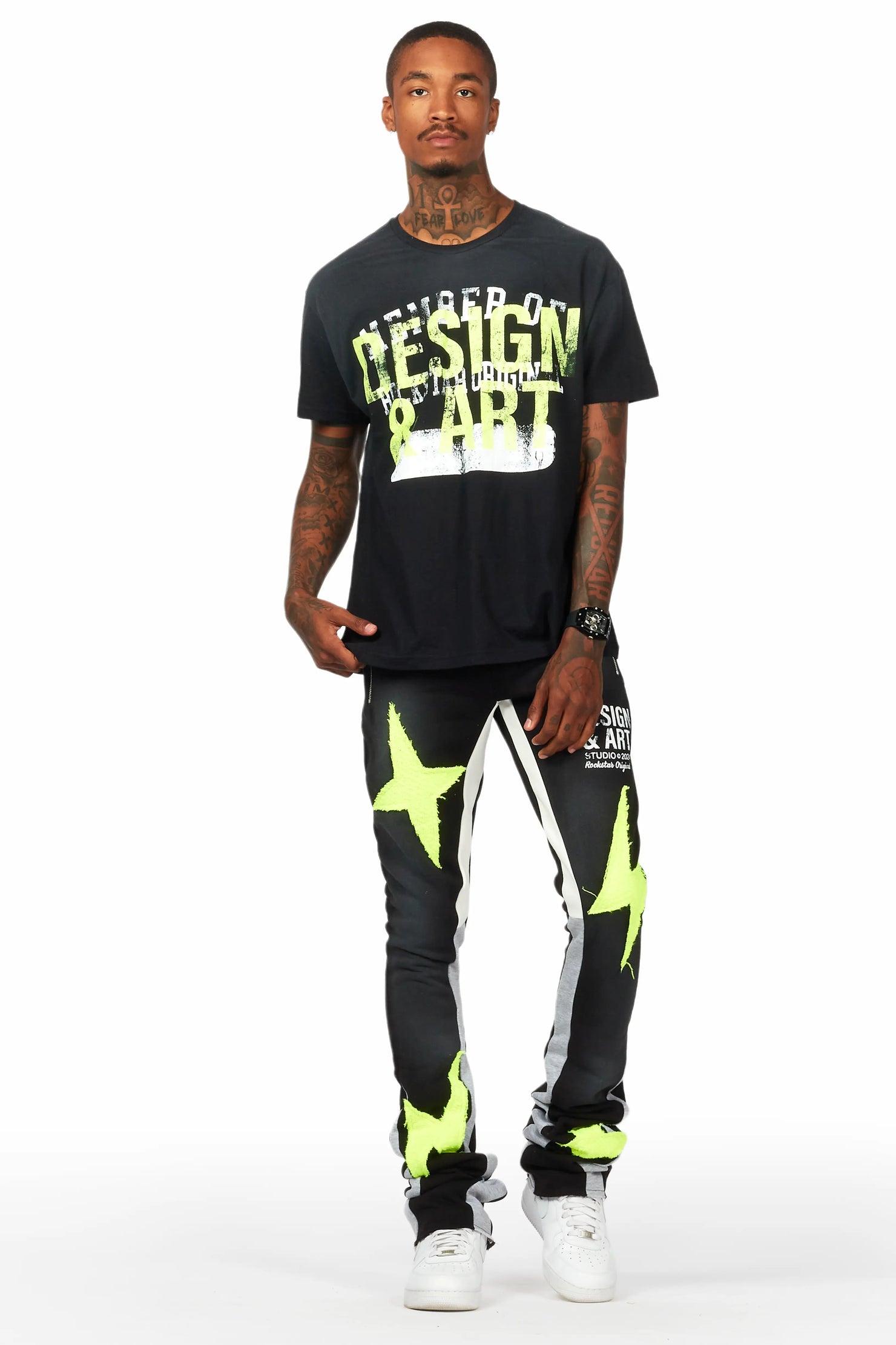 Darko Black T-Shirt/Stacked Flare Track Set